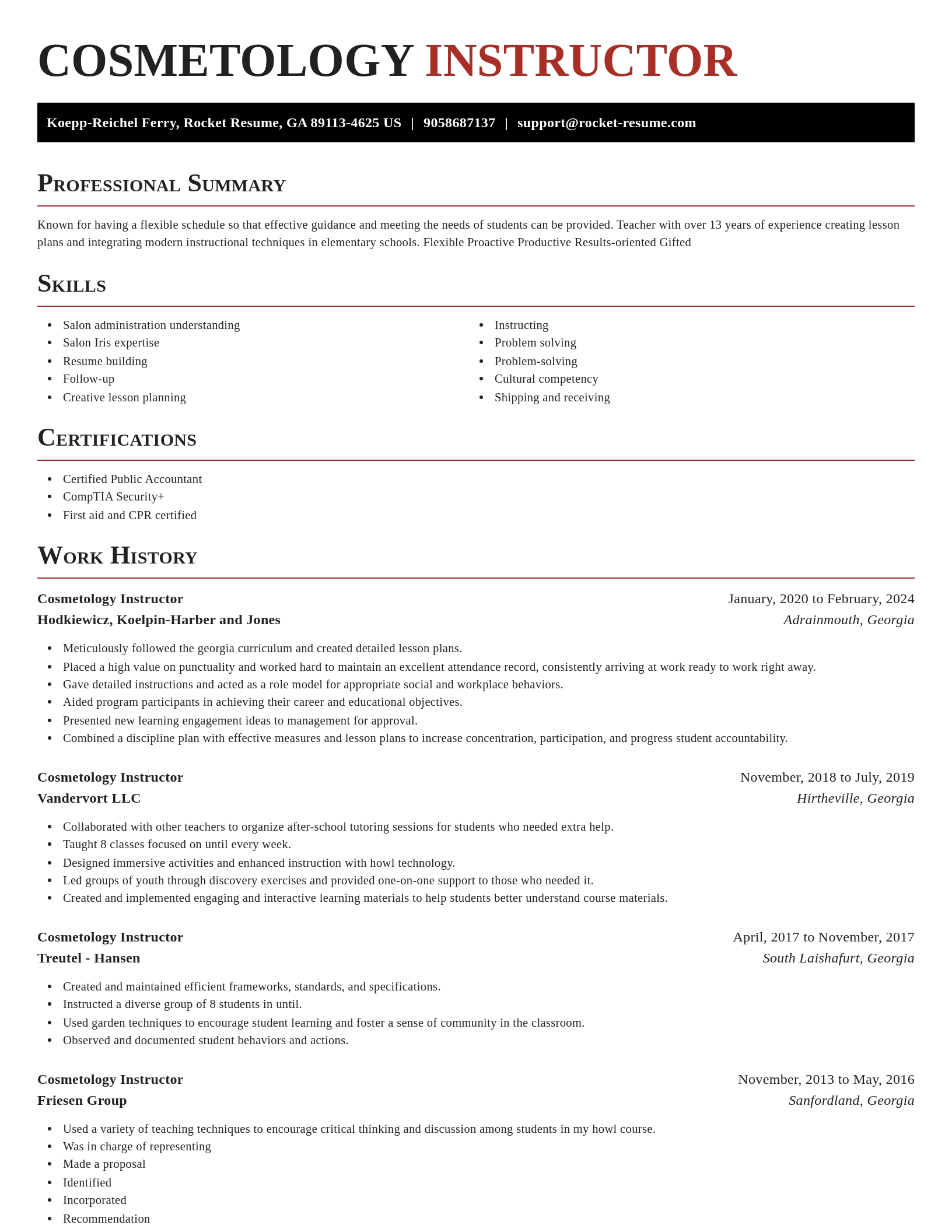 Exquisite resume template