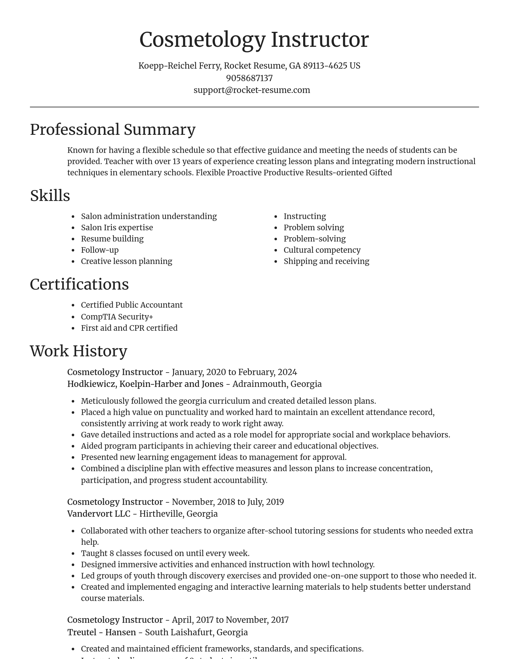 Focal Point resume template