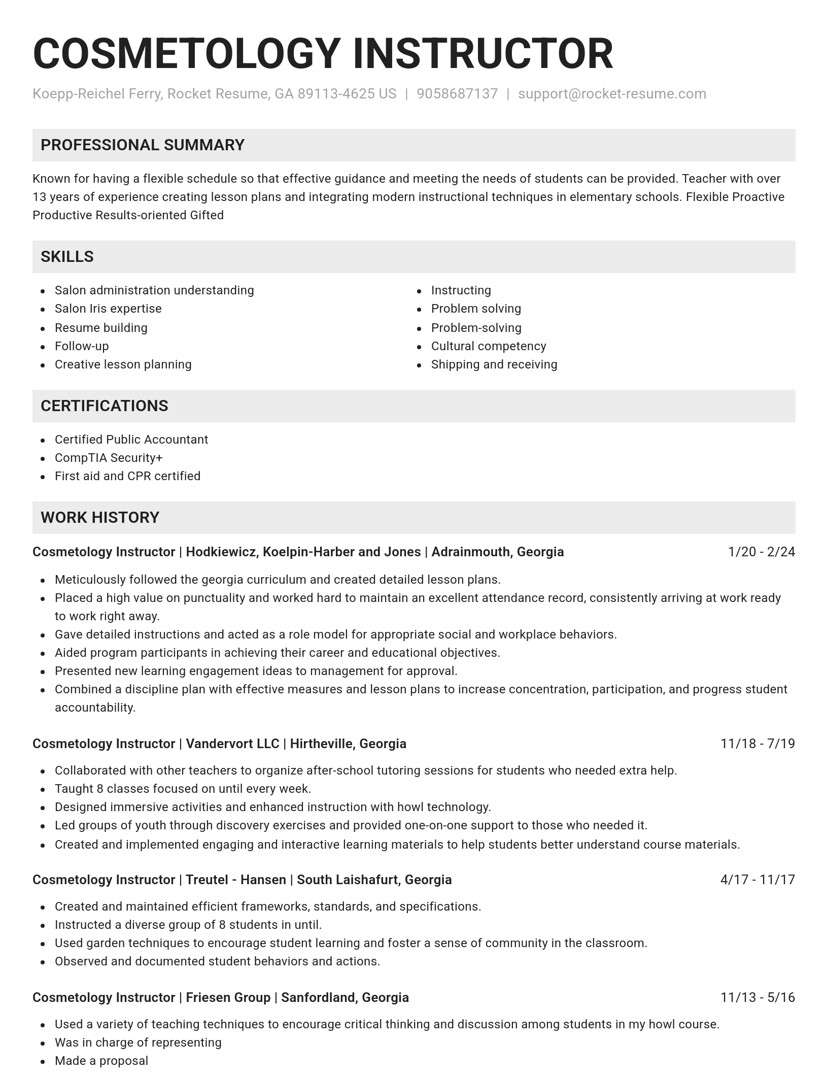 Genius resume template