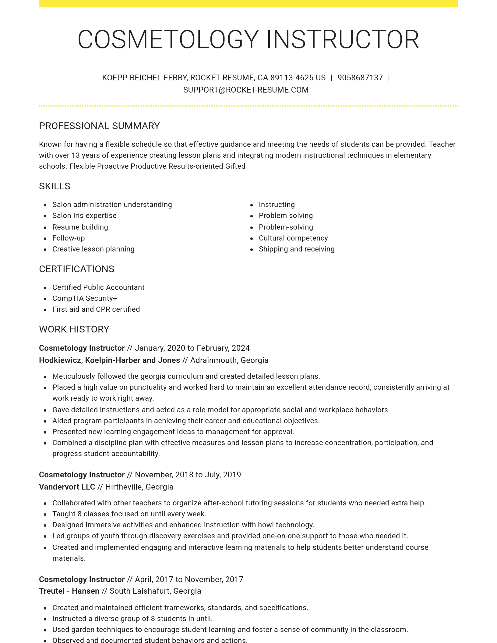 Grand resume template