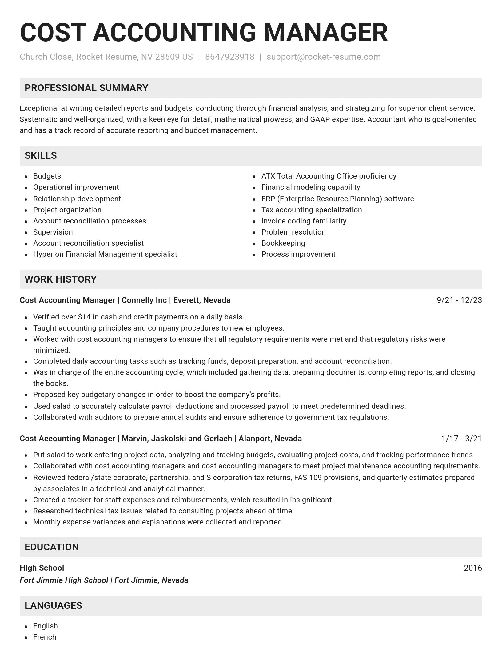 Genius resume template