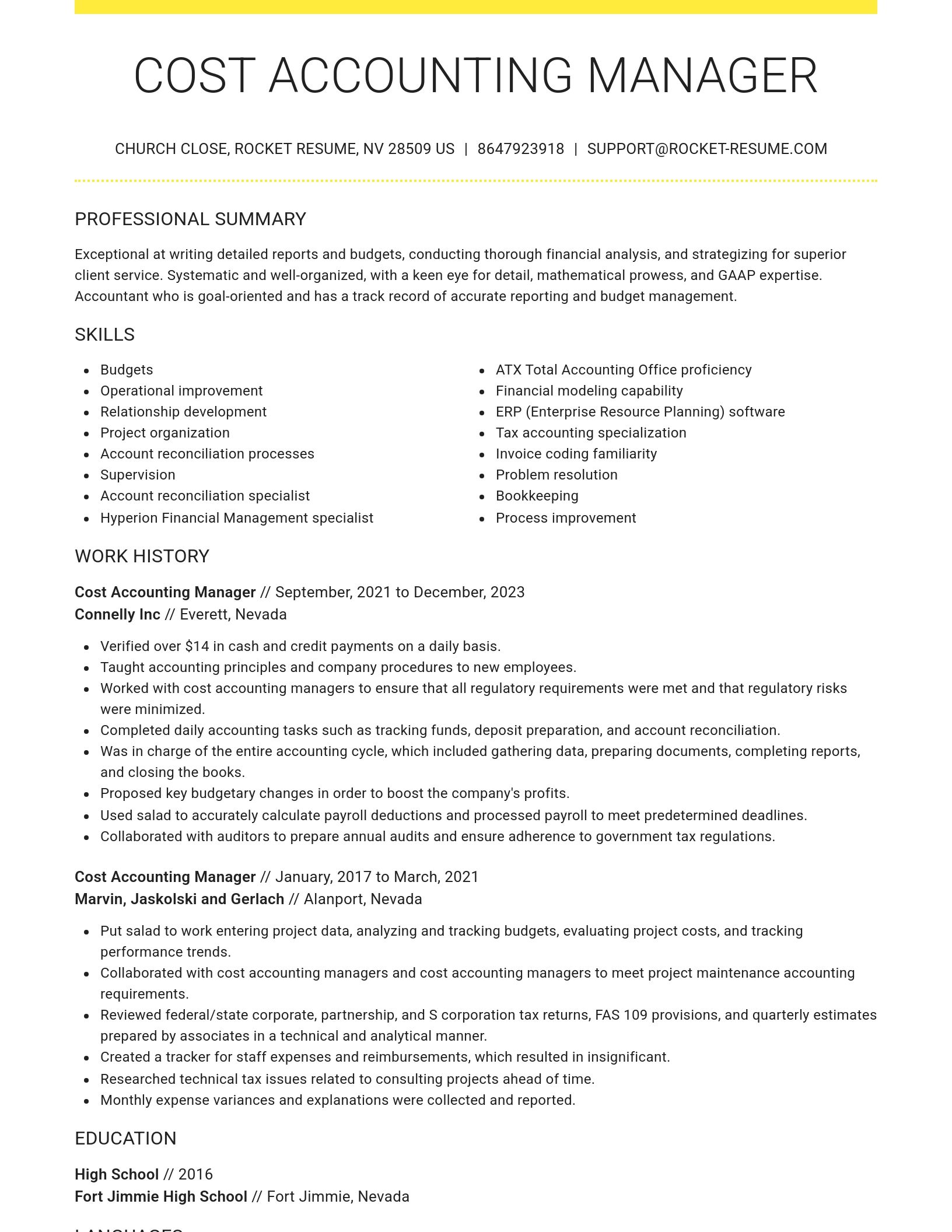 Grand resume template