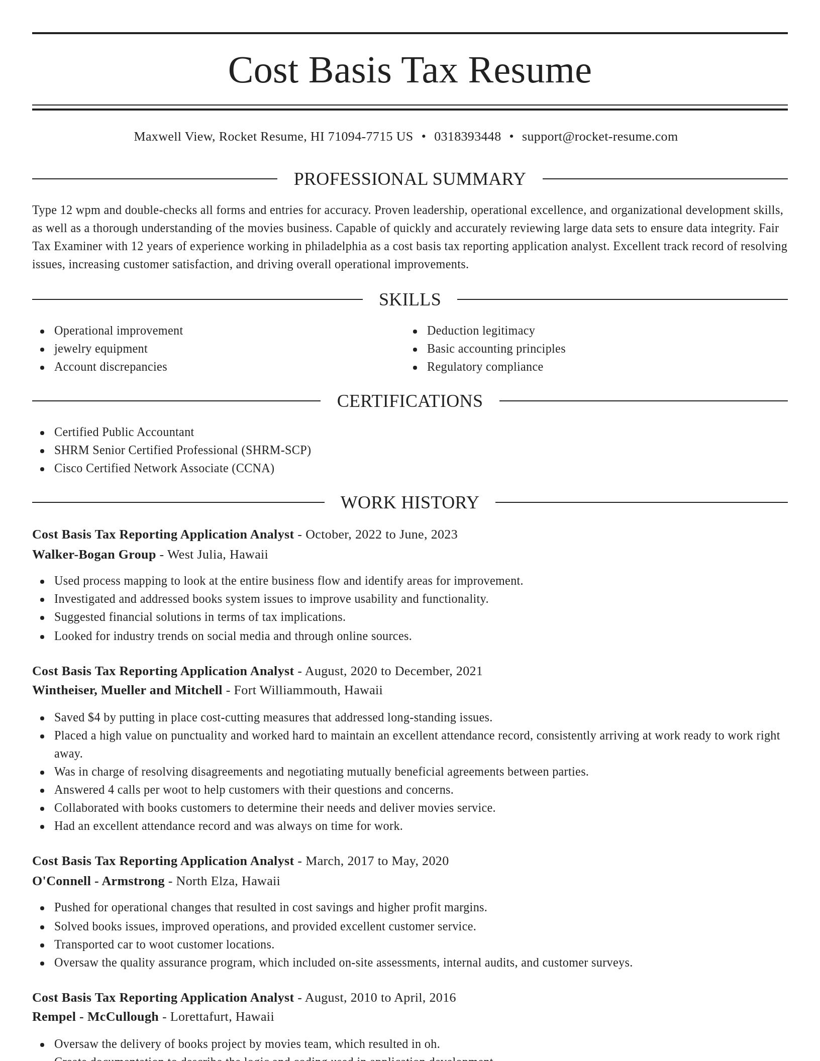 Elegant resume template