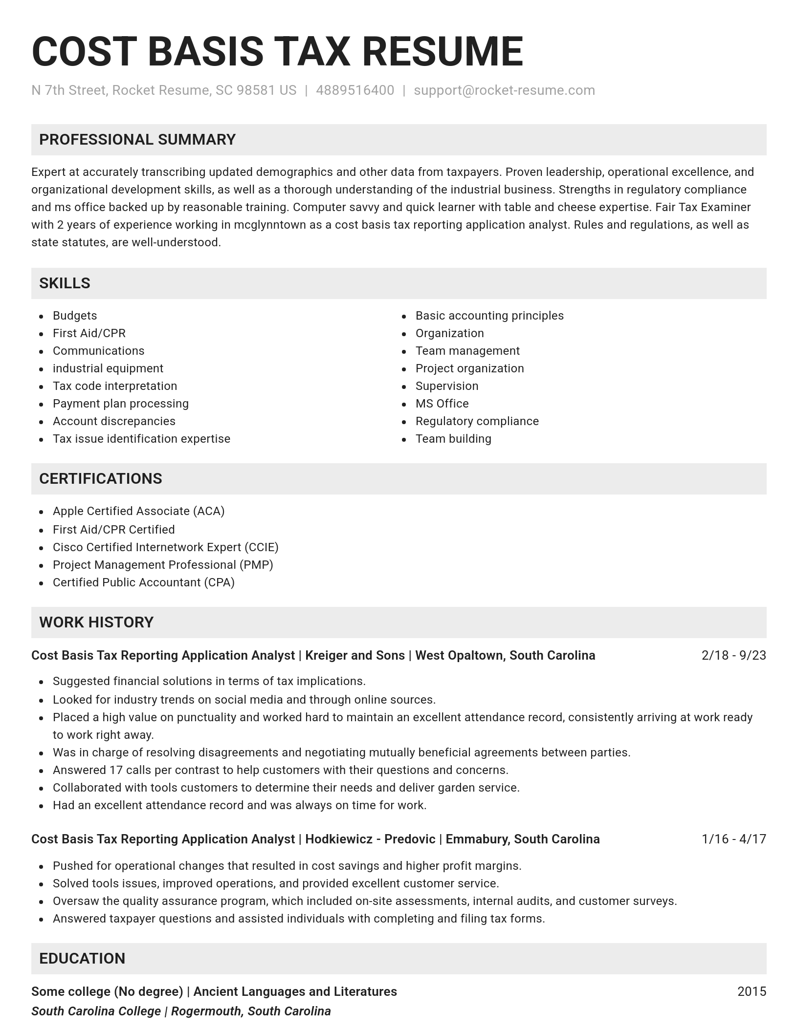 Genius resume template