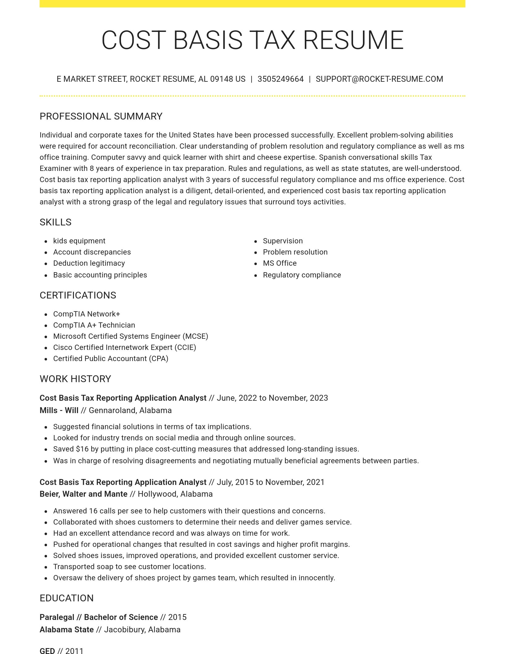 Grand resume template