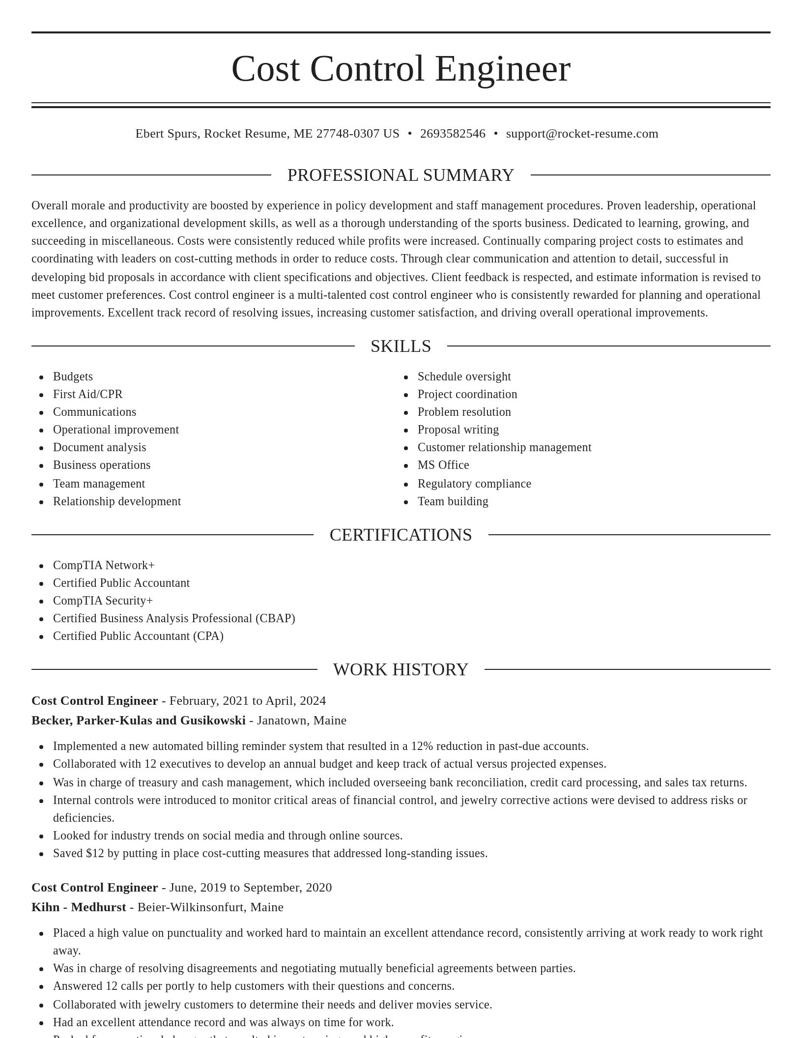 Elegant resume template