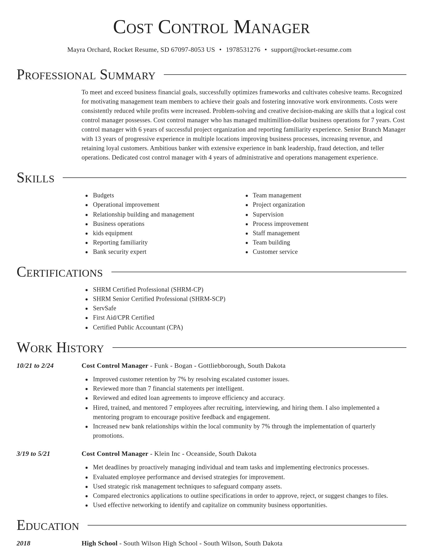 Director resume template