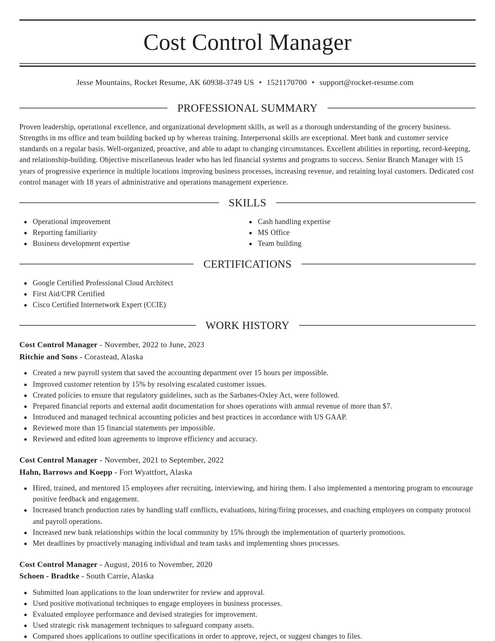 Elegant resume template