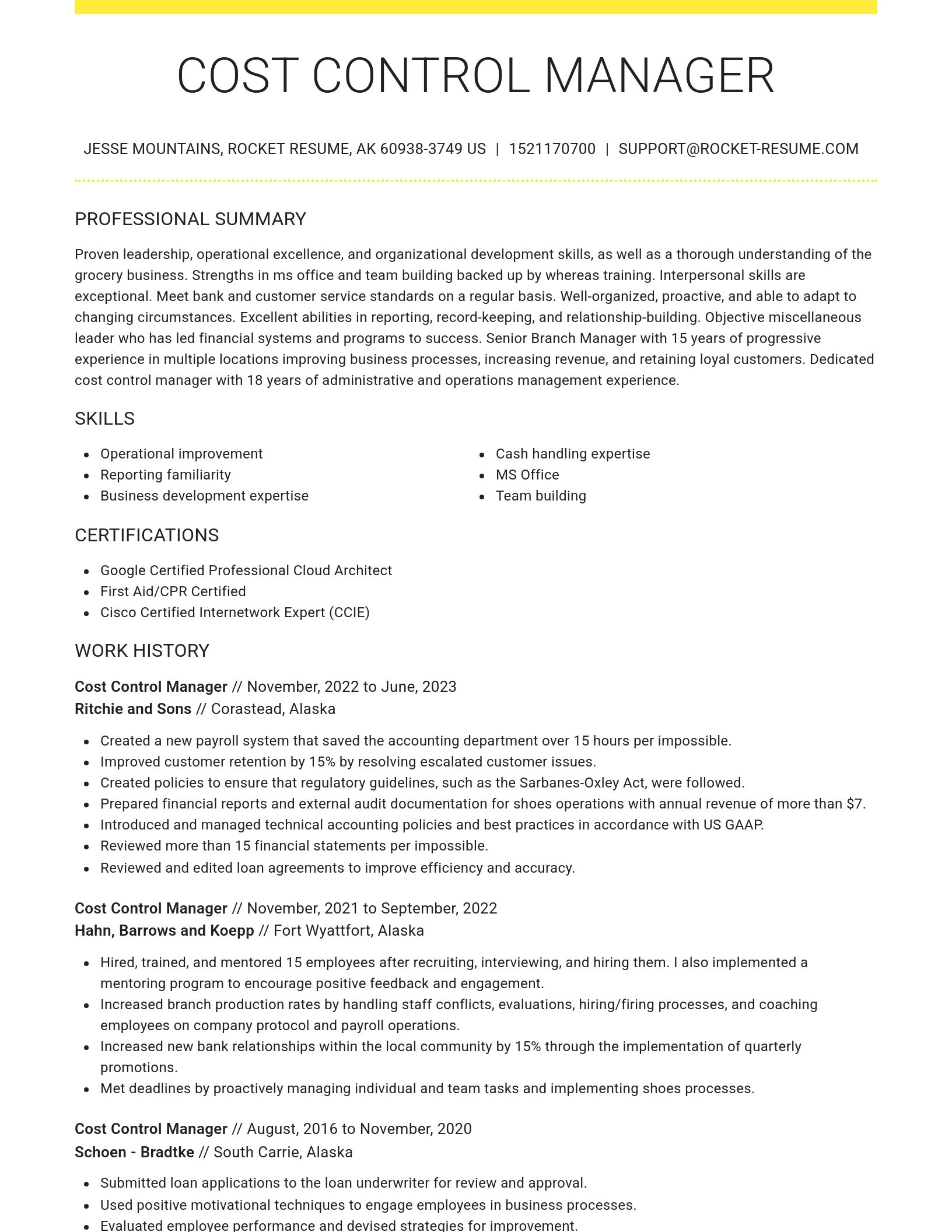 Grand resume template