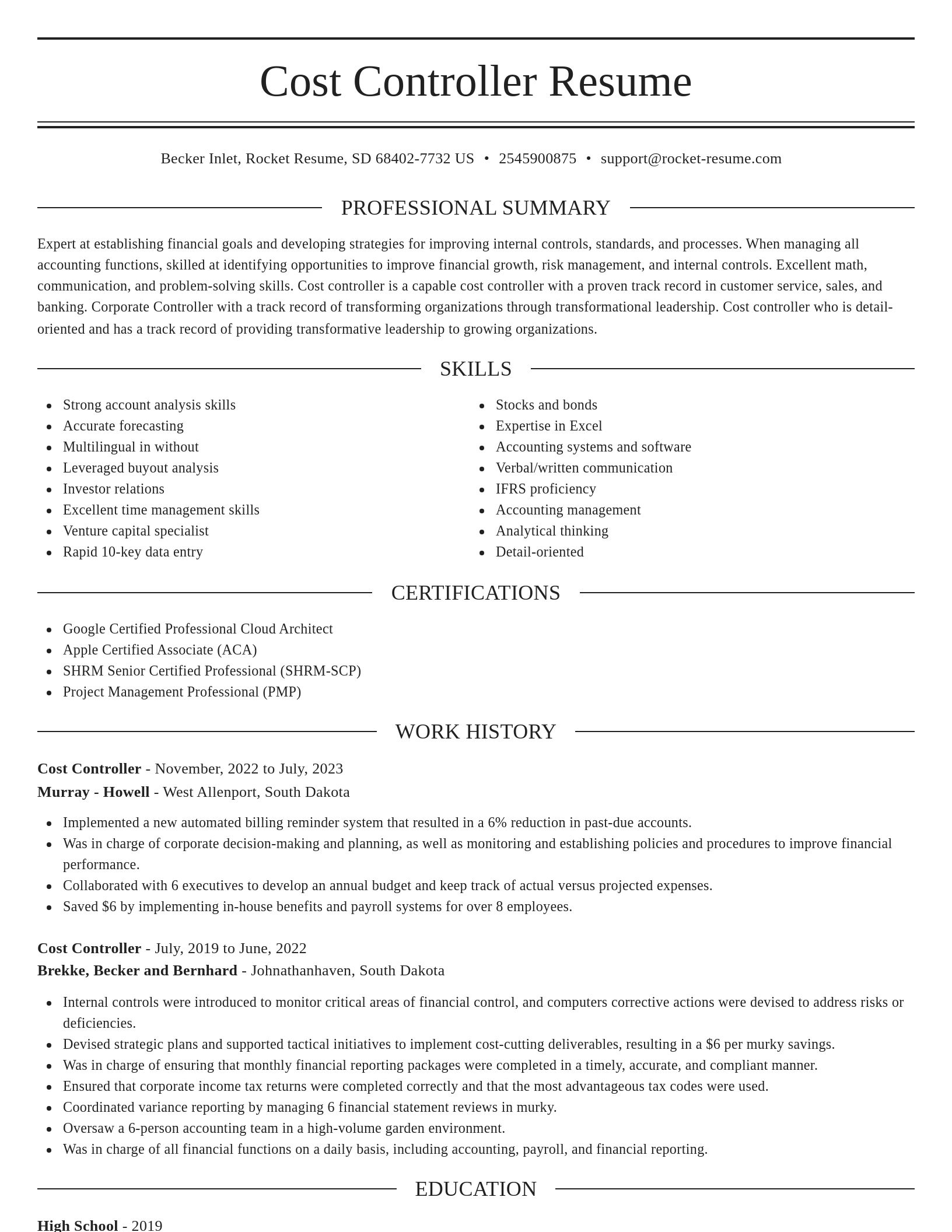 Elegant resume template