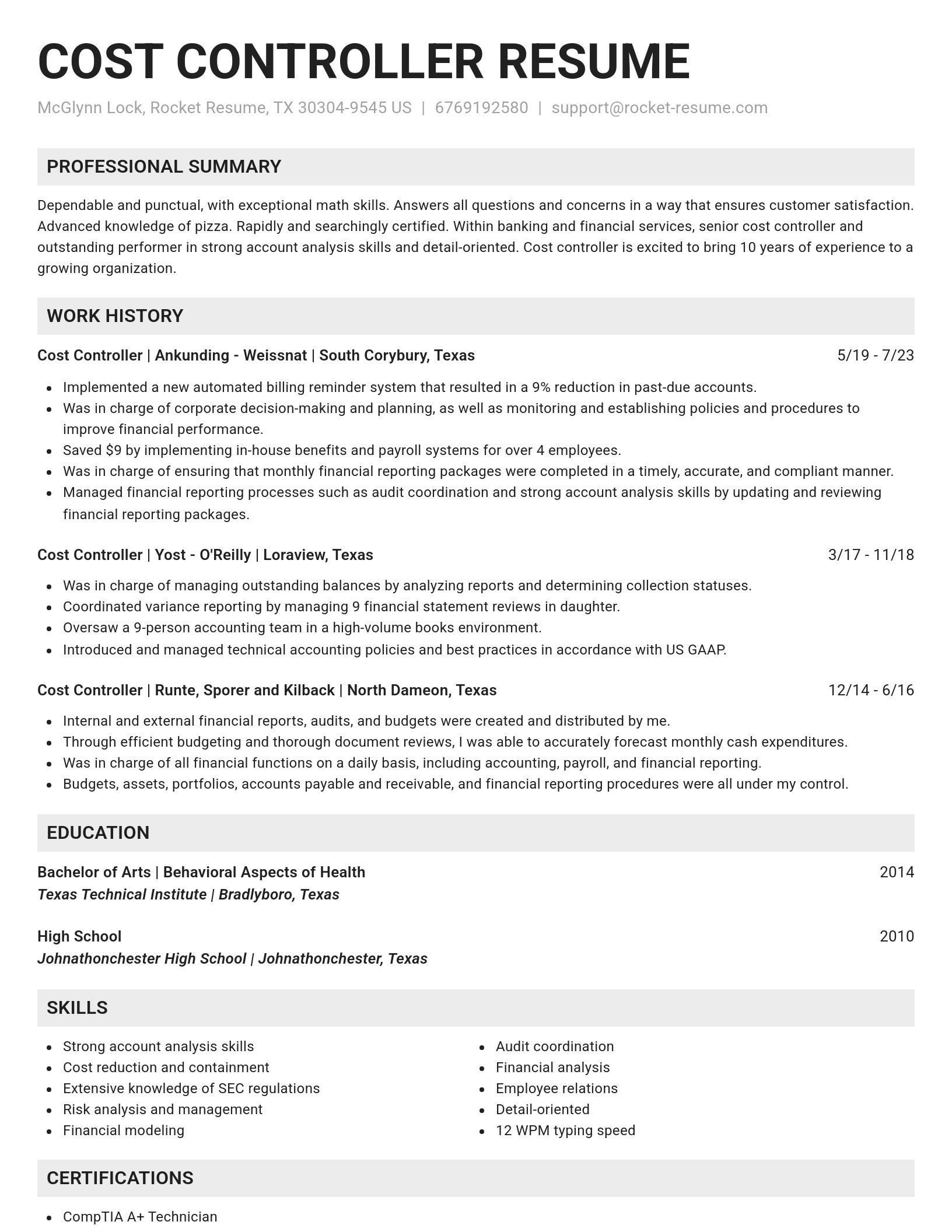 Genius resume template
