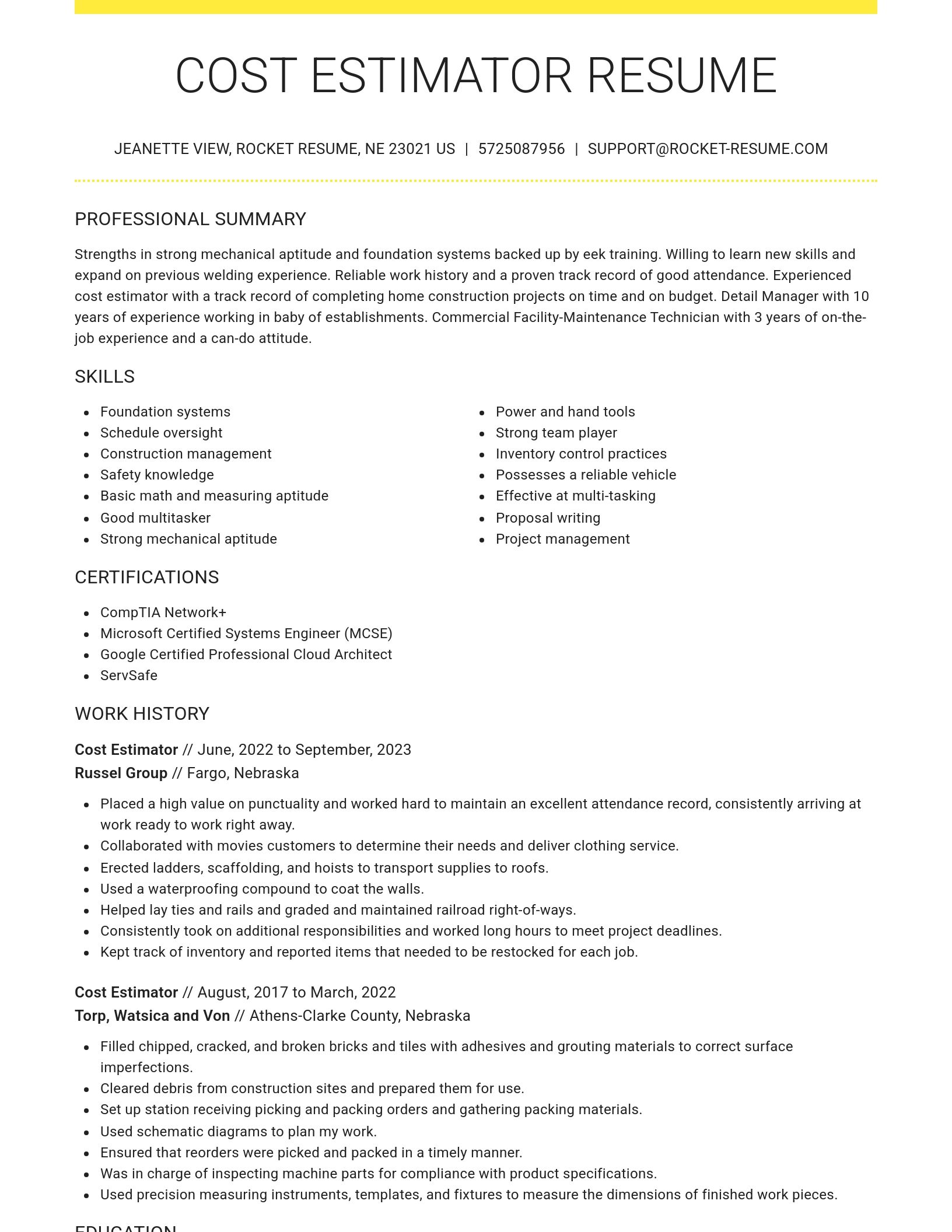 Grand resume template