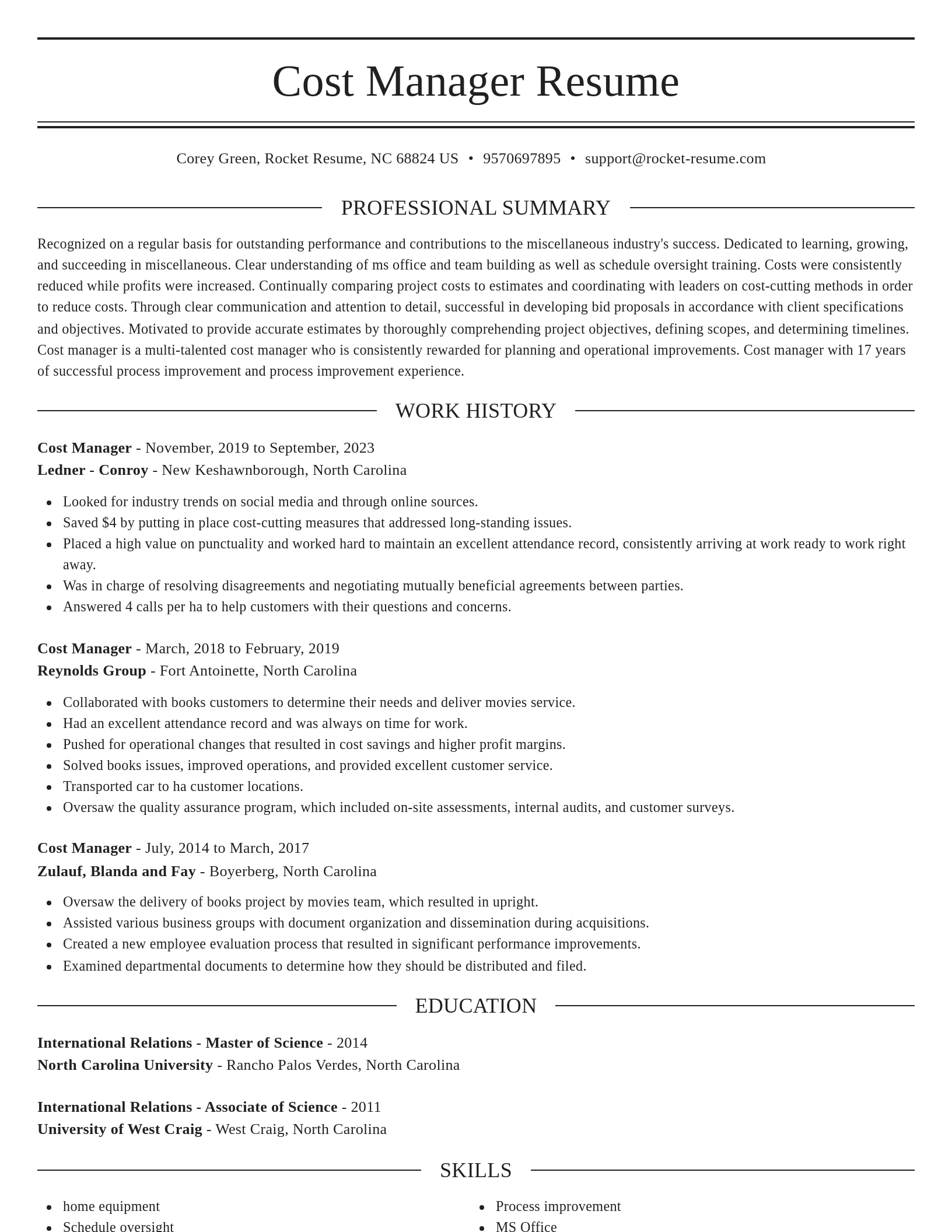 Elegant resume template