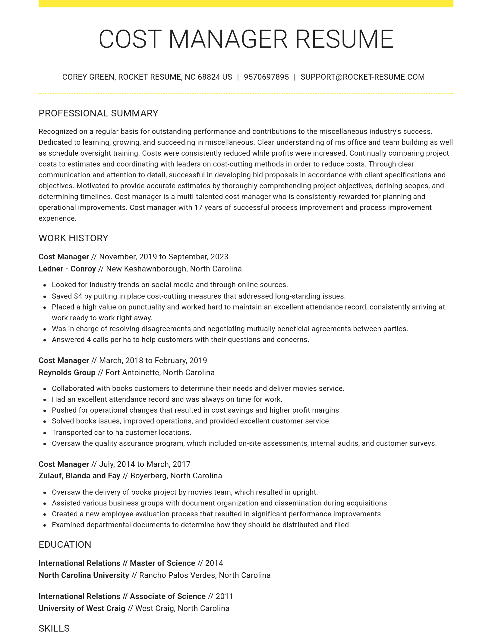 Grand resume template