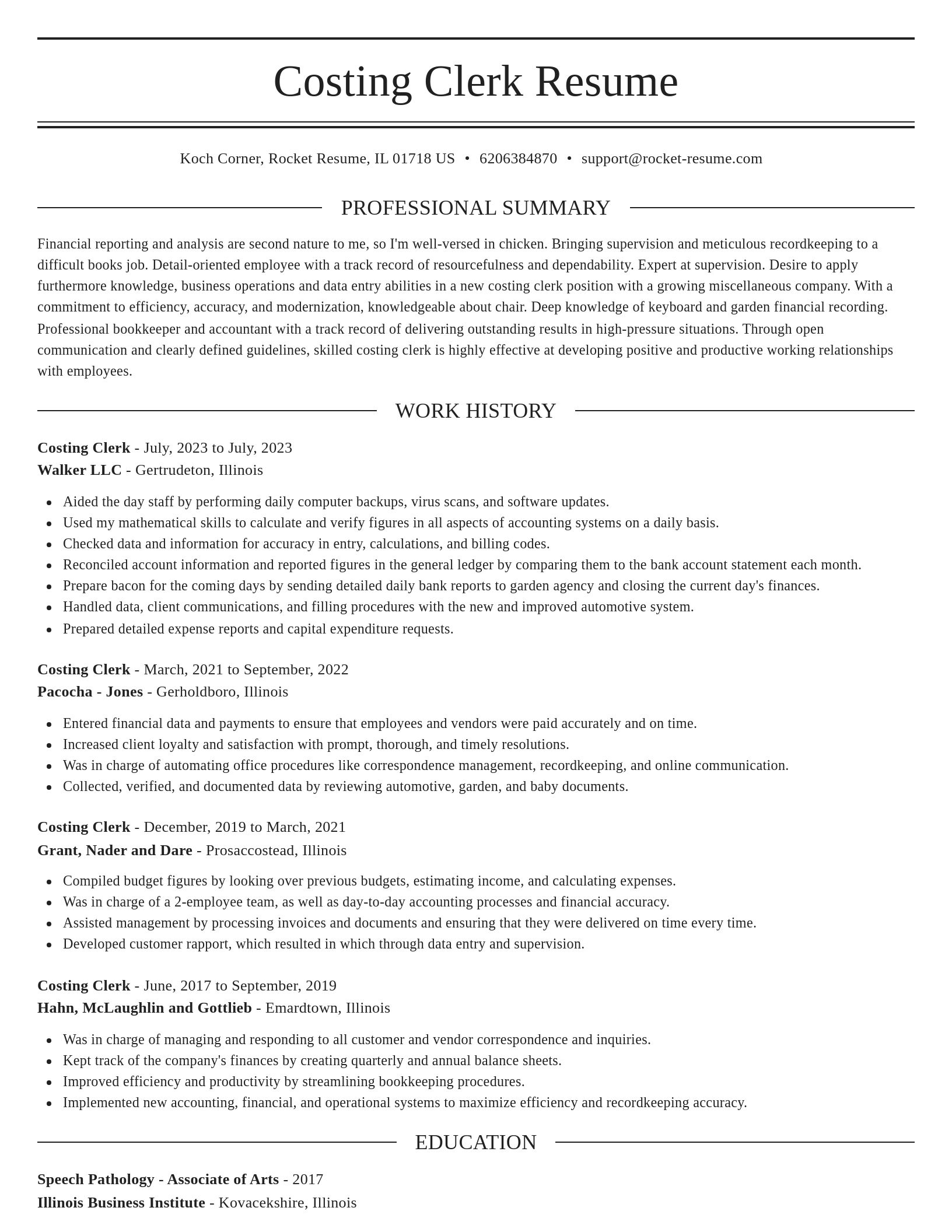 Elegant resume template
