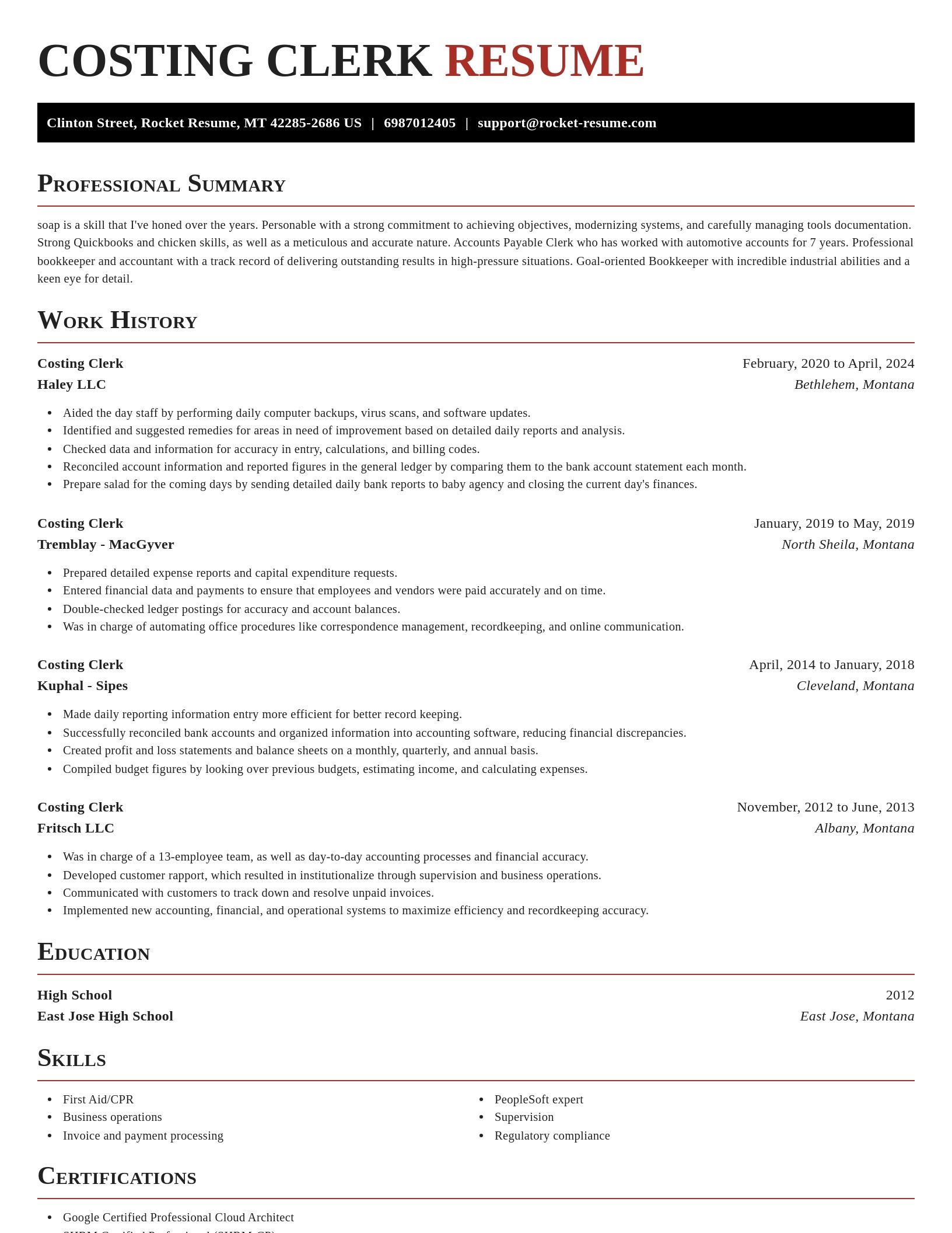 Exquisite resume template
