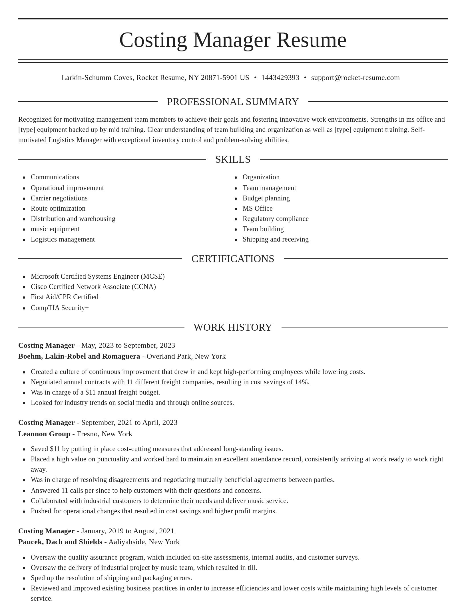 Elegant resume template