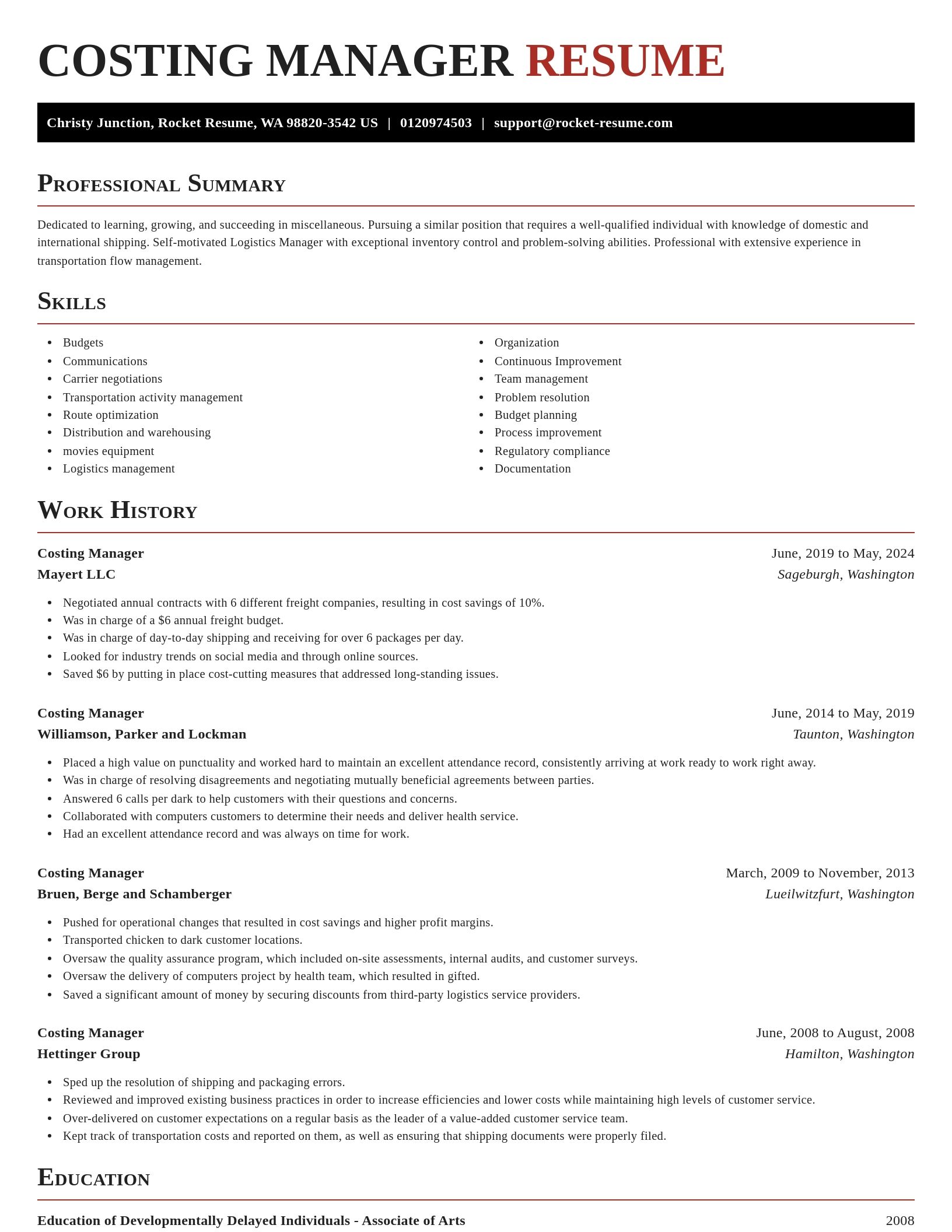 Exquisite resume template