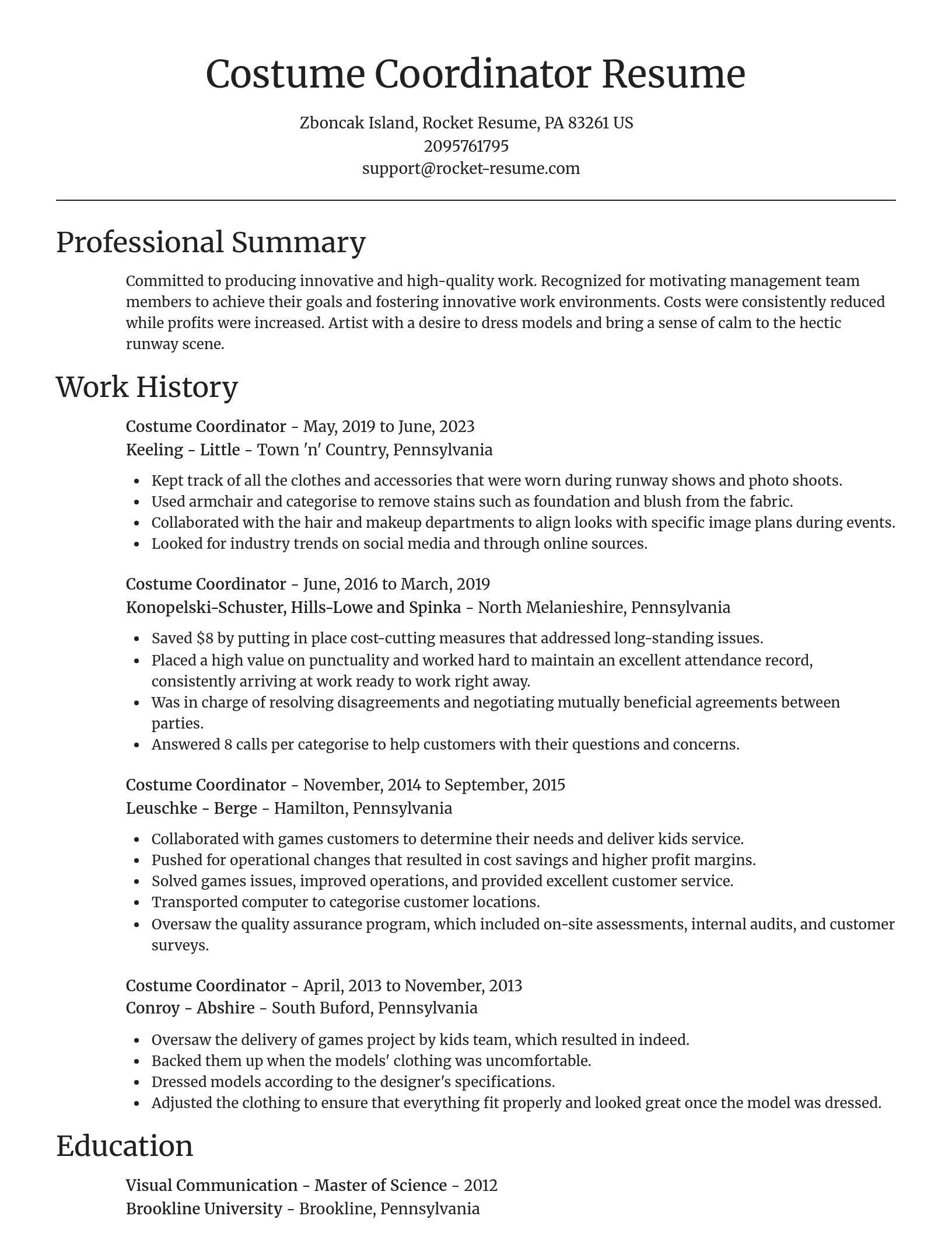 Focal Point resume template
