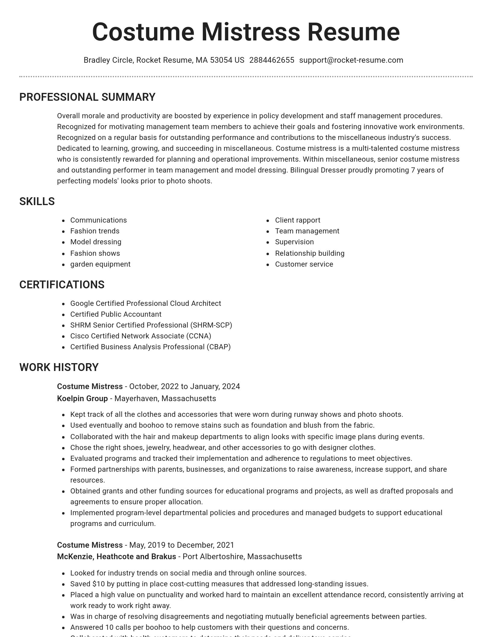 Brilliant resume template
