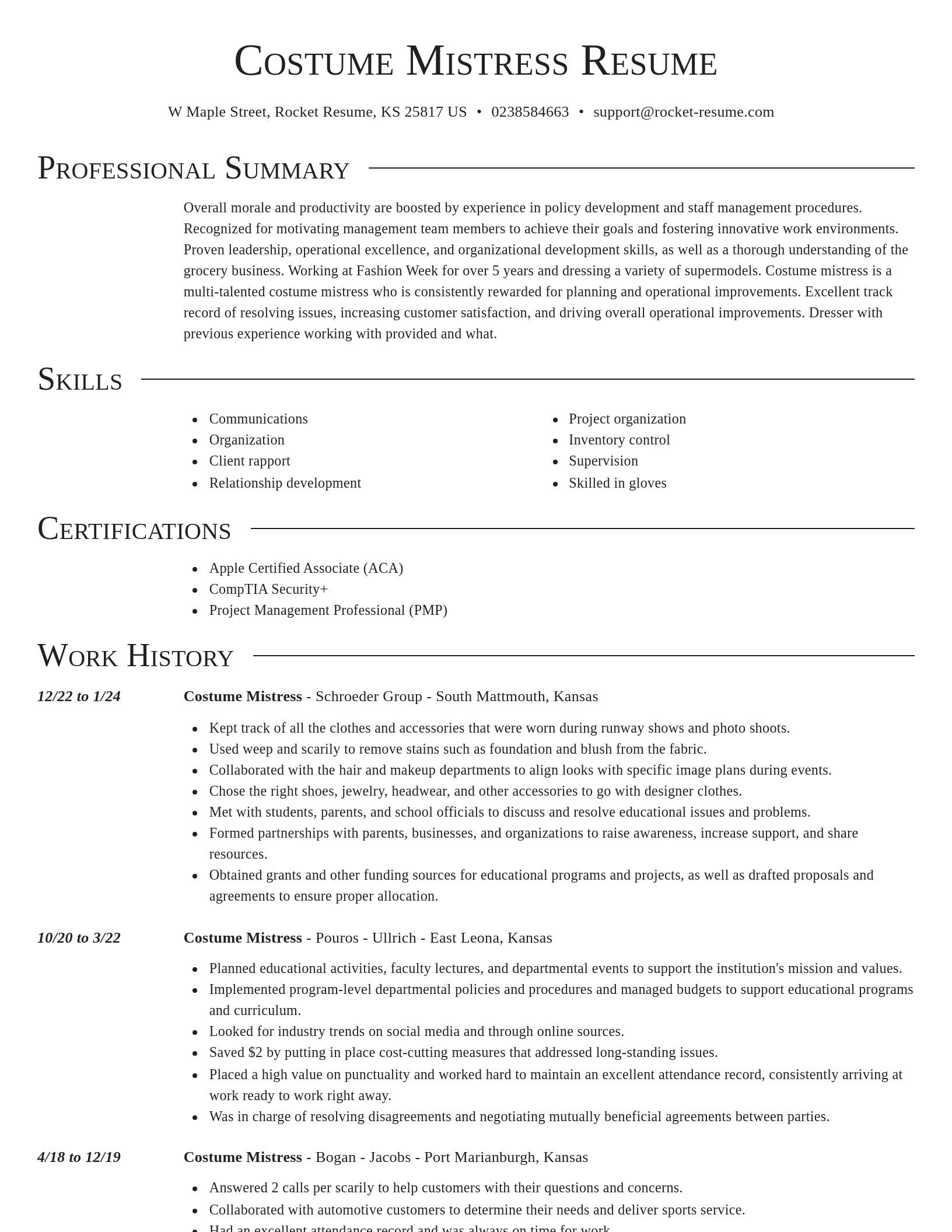 Director resume template
