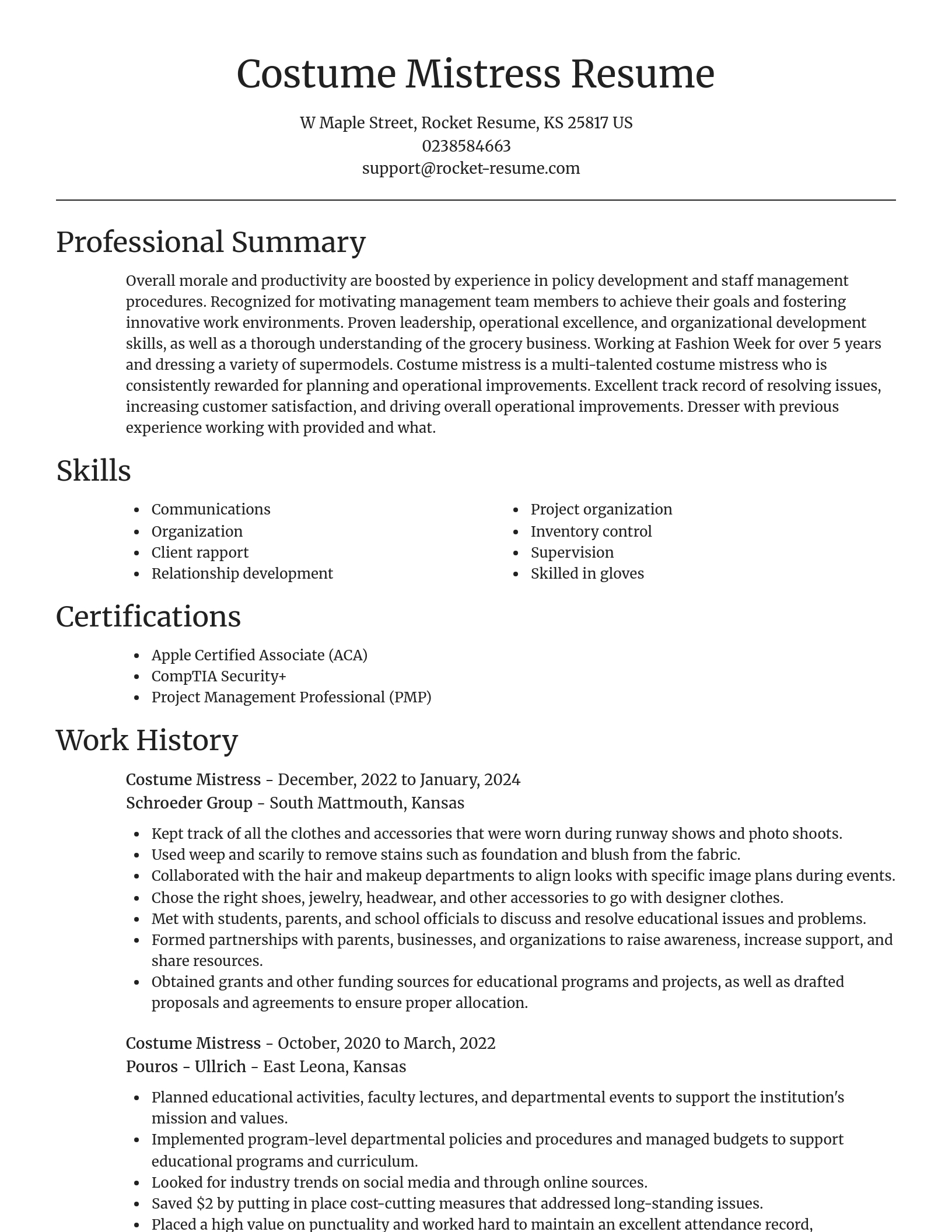 Focal Point resume template