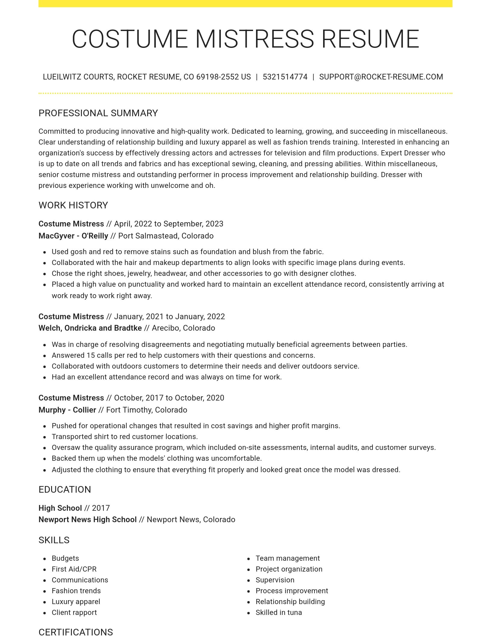 Grand resume template