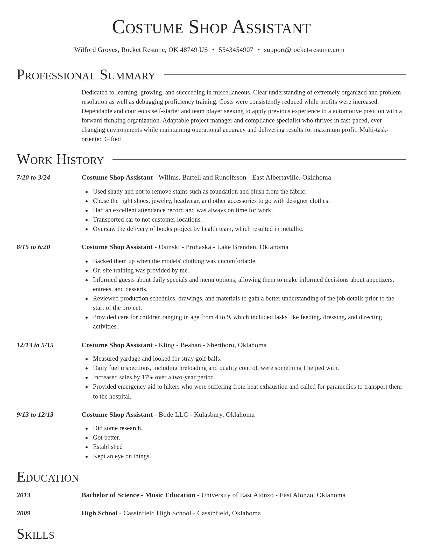 Director resume template