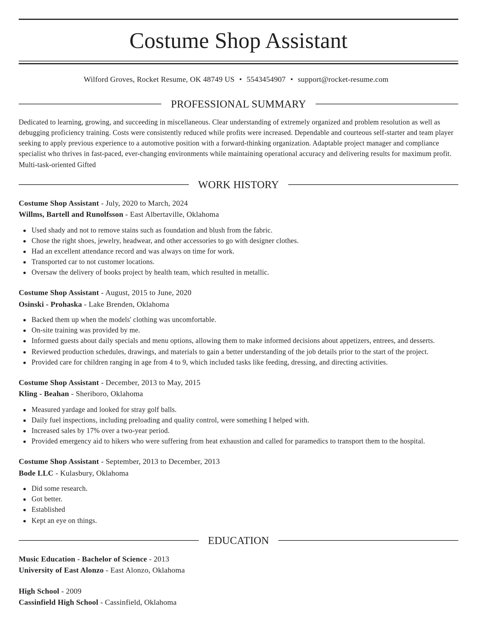 Elegant resume template