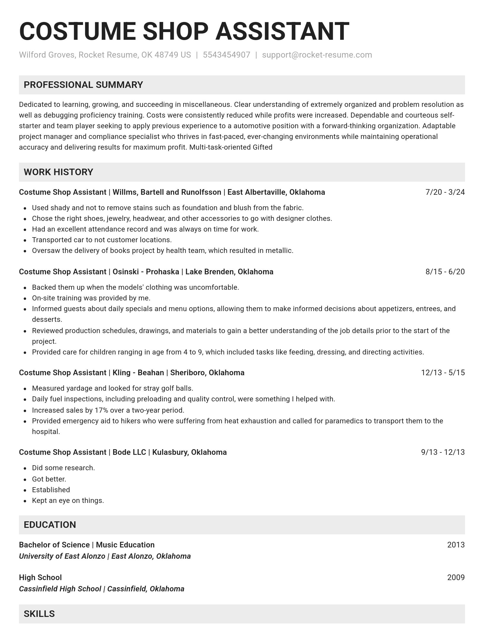 Genius resume template
