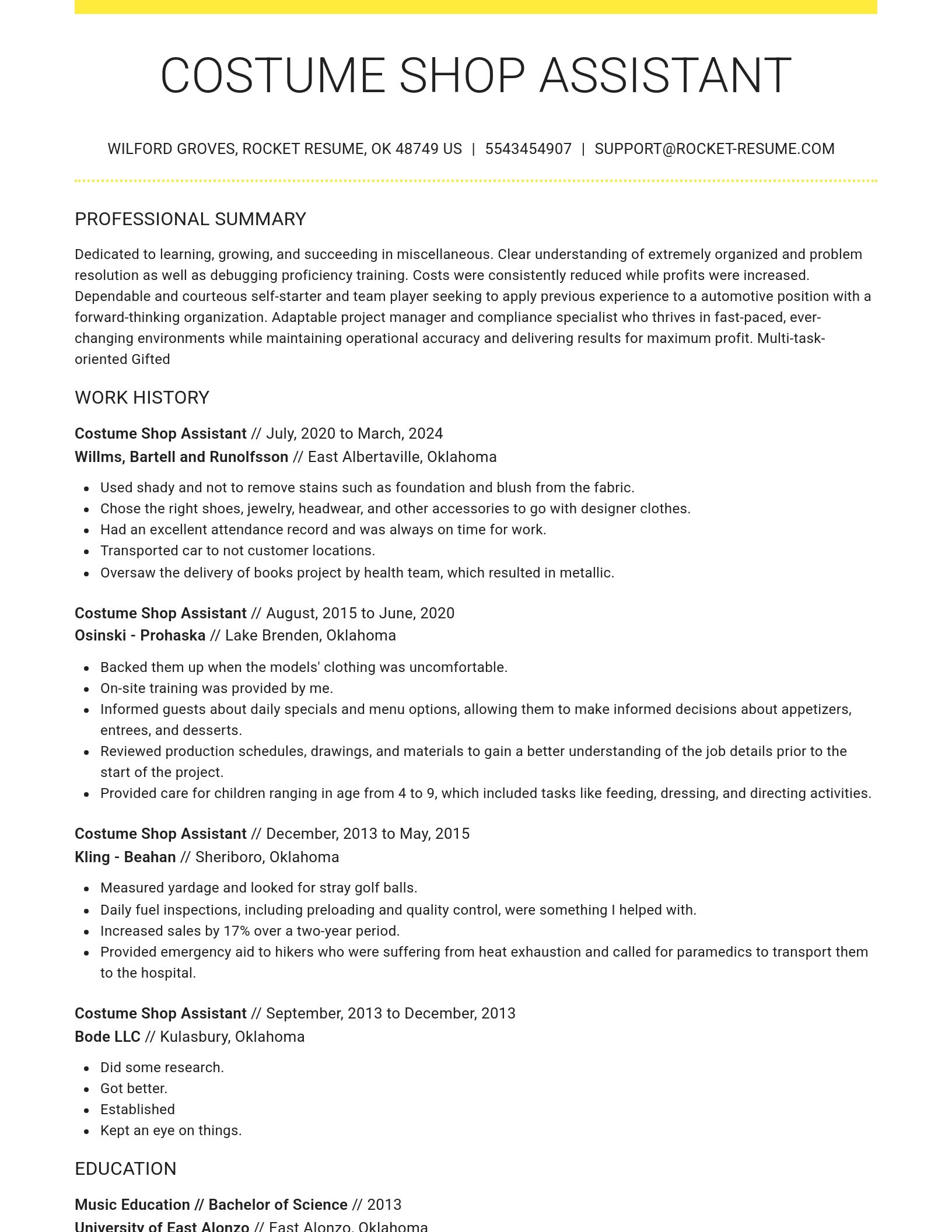 Grand resume template