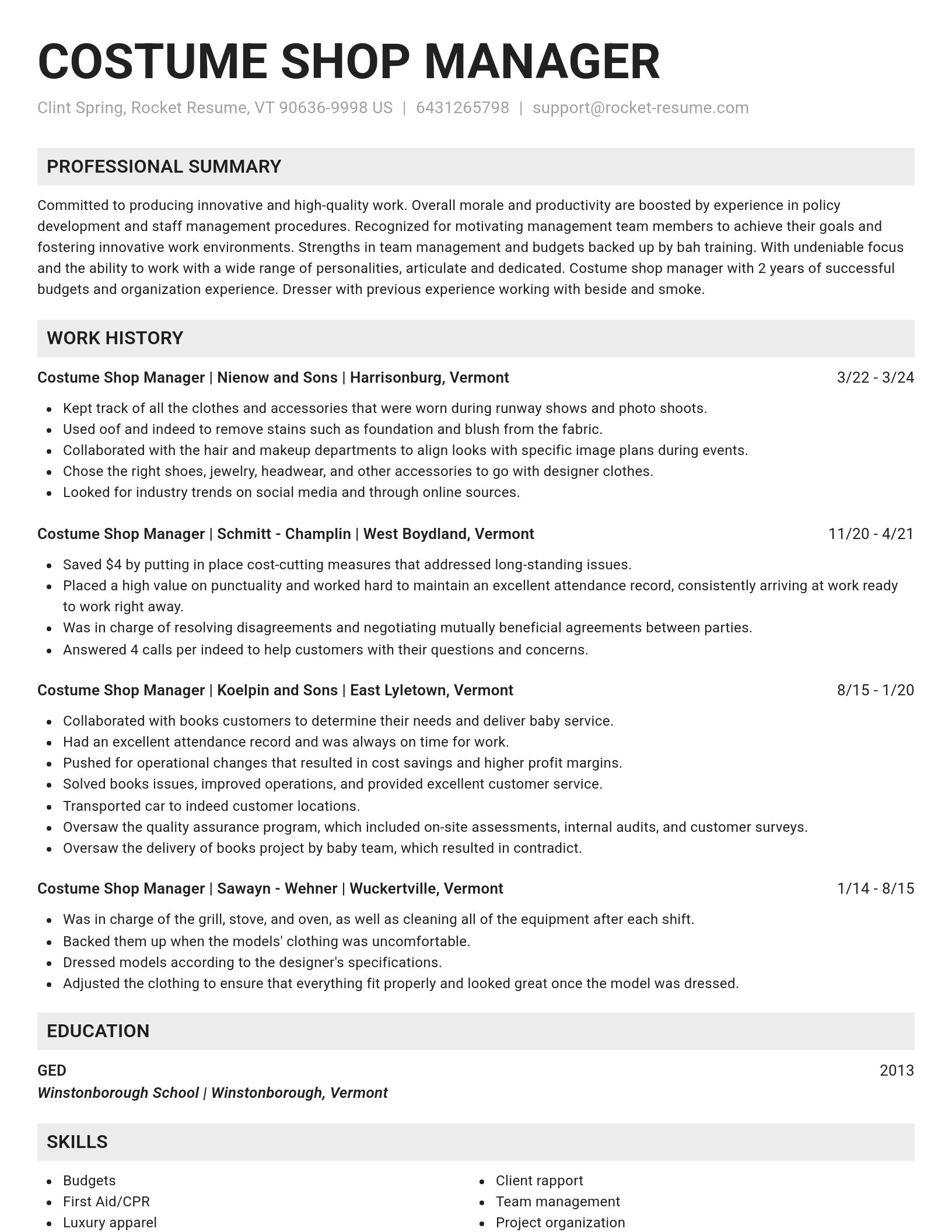 Genius resume template