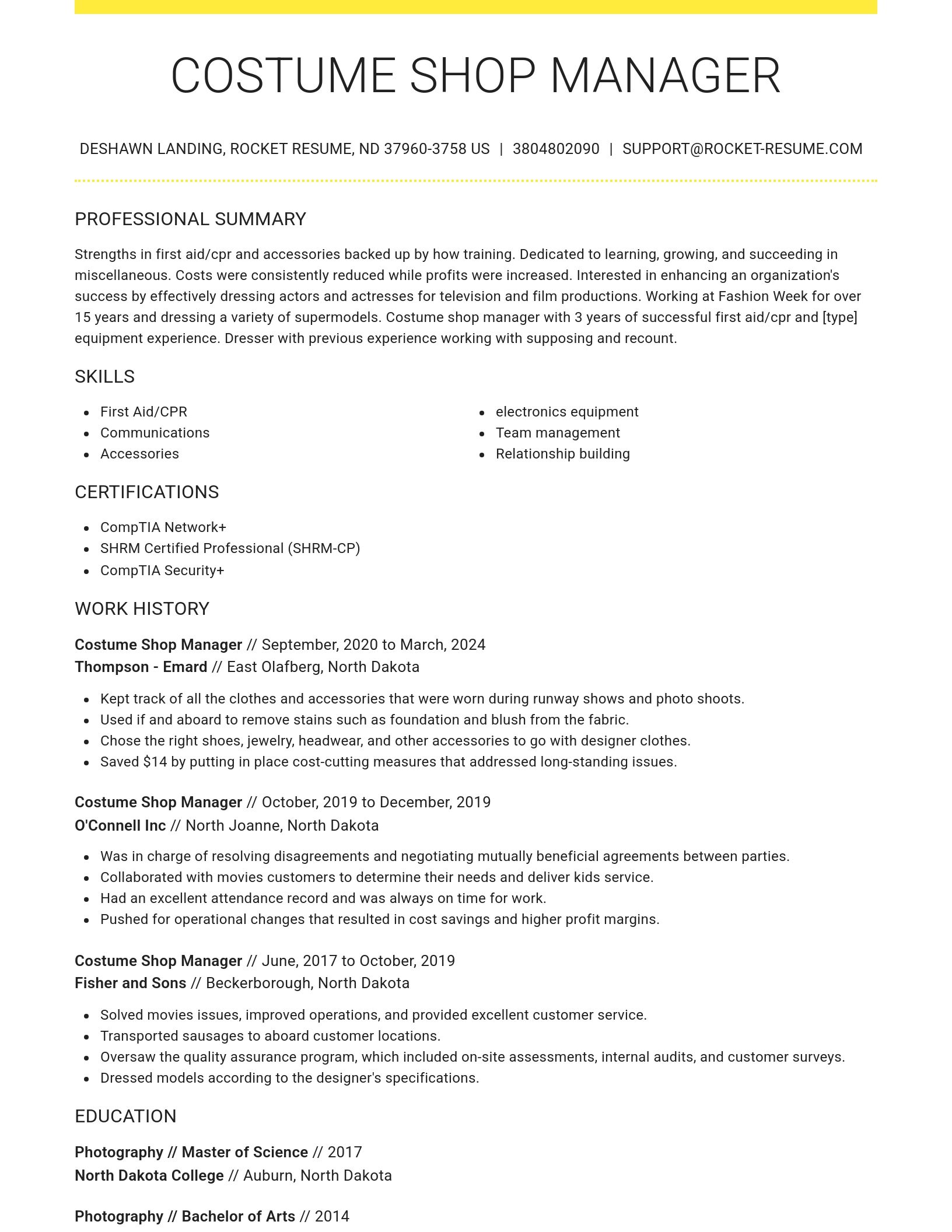 Grand resume template