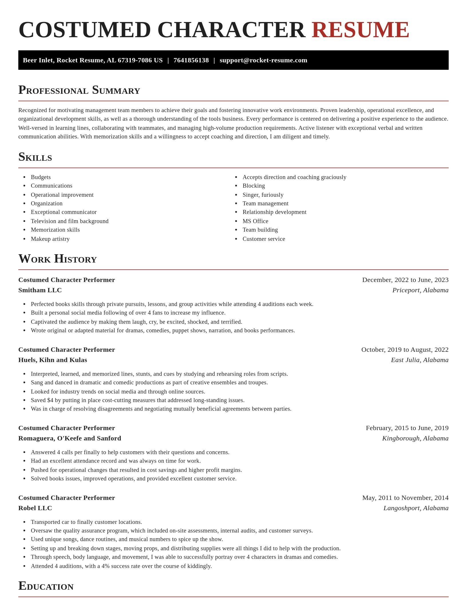 Exquisite resume template