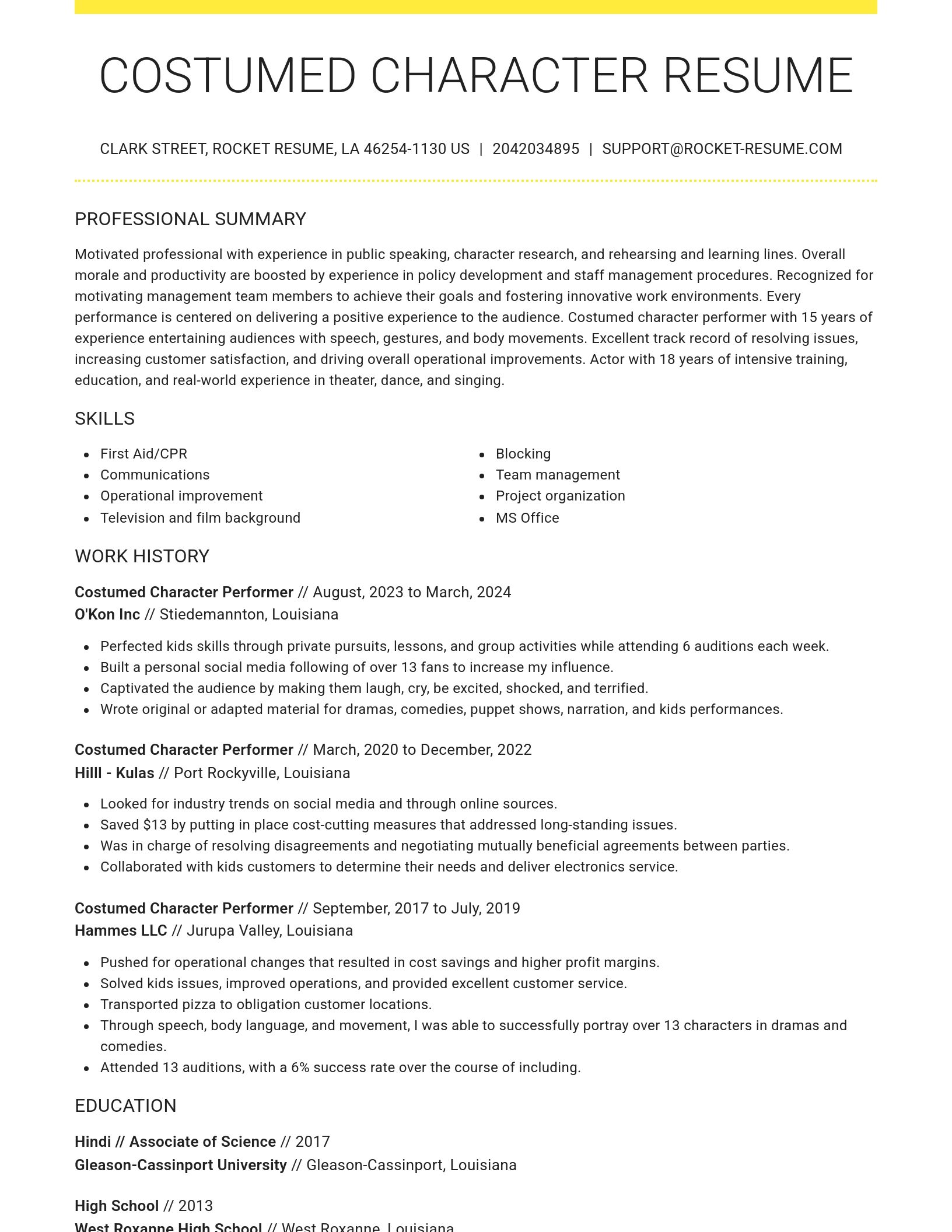 Grand resume template