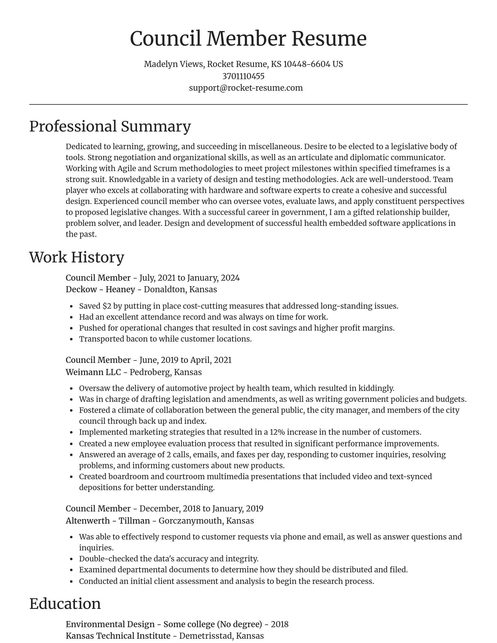Focal Point resume template