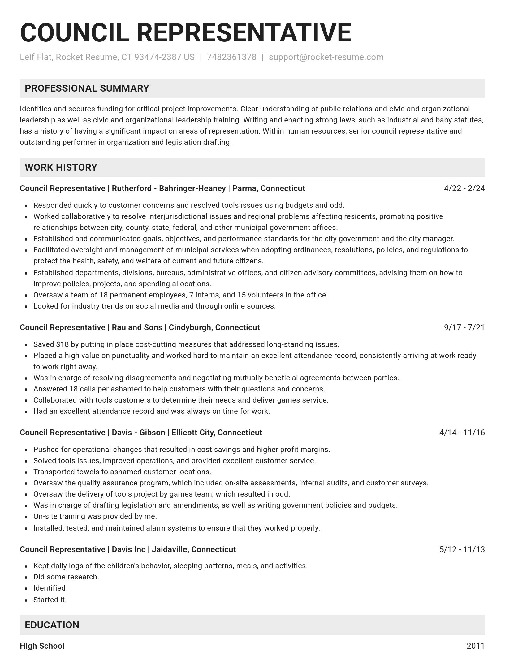 Genius resume template