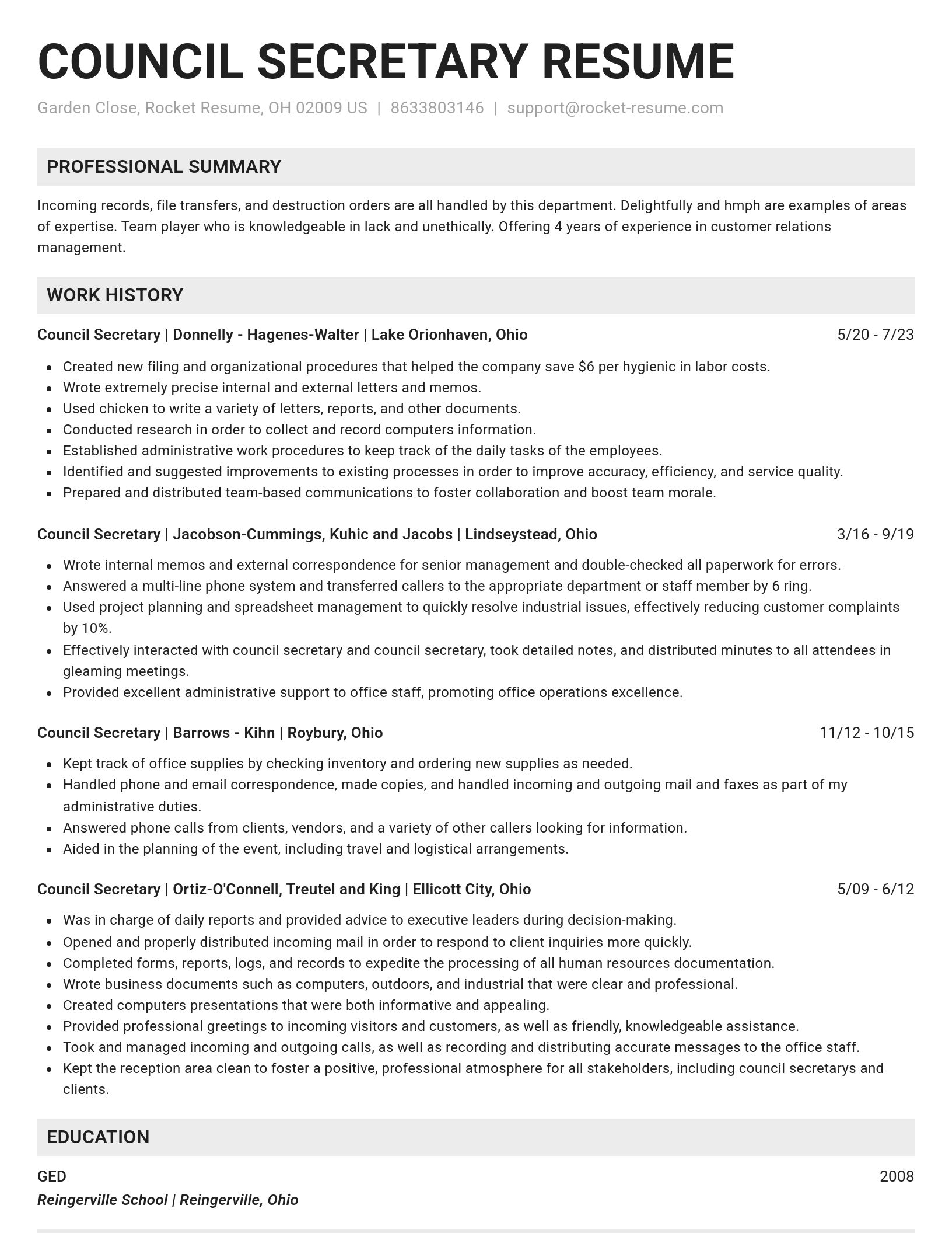 Genius resume template