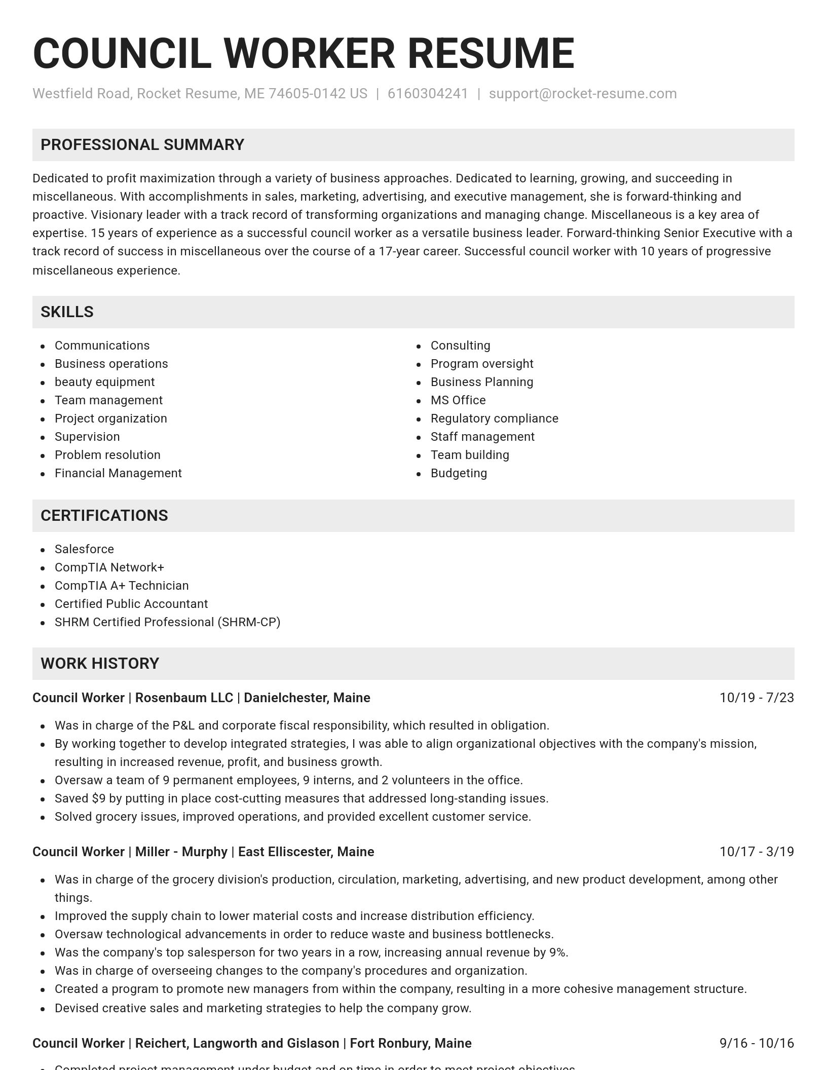 Genius resume template