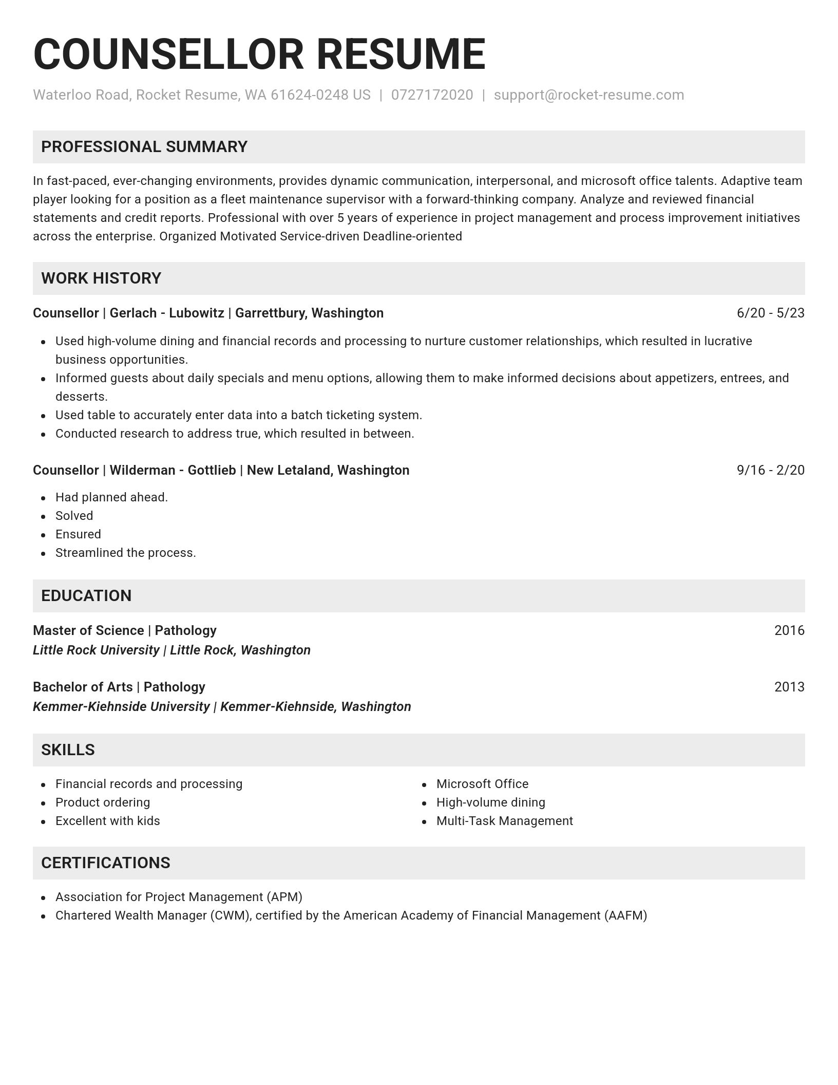Genius resume template