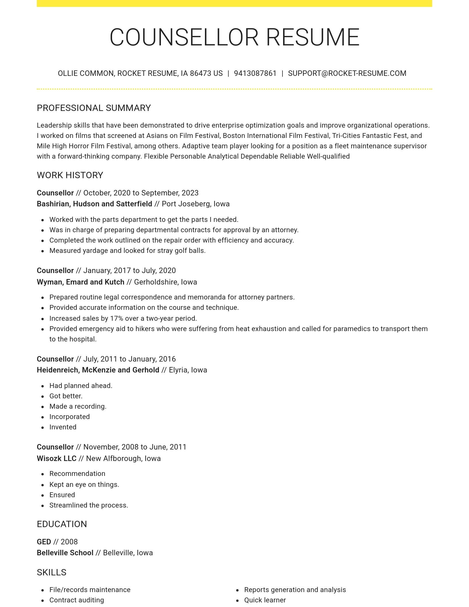 Grand resume template