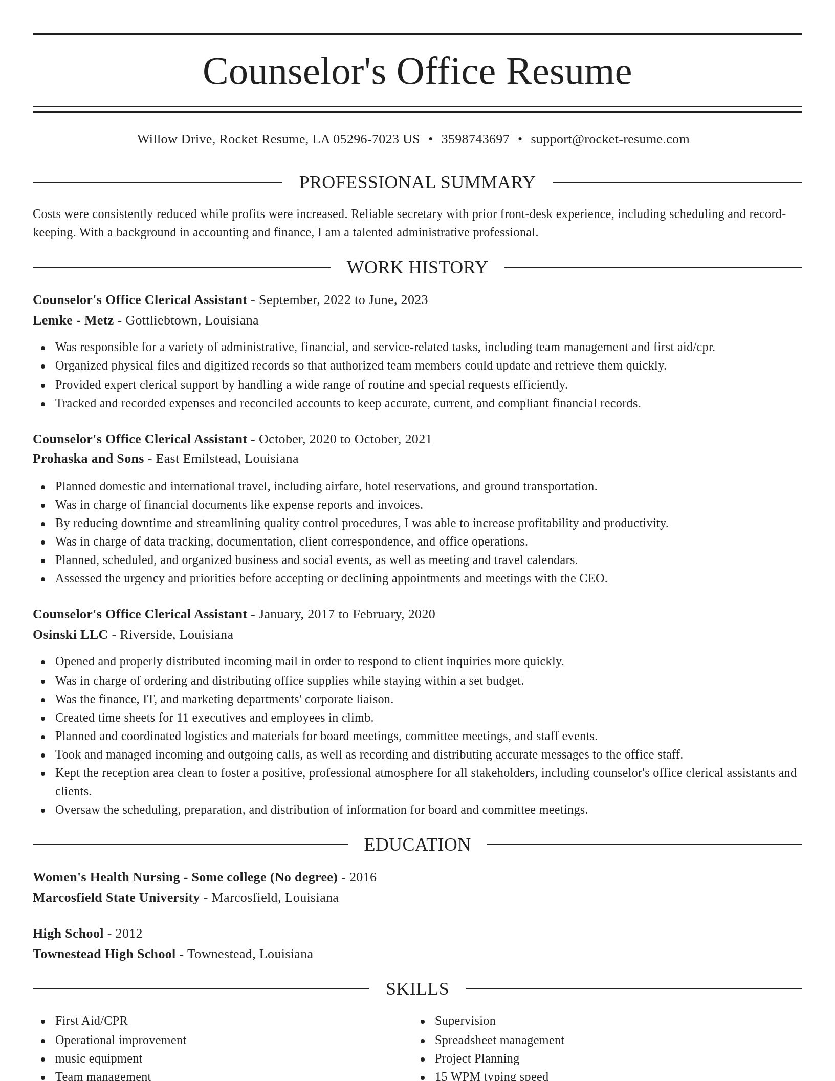 Elegant resume template