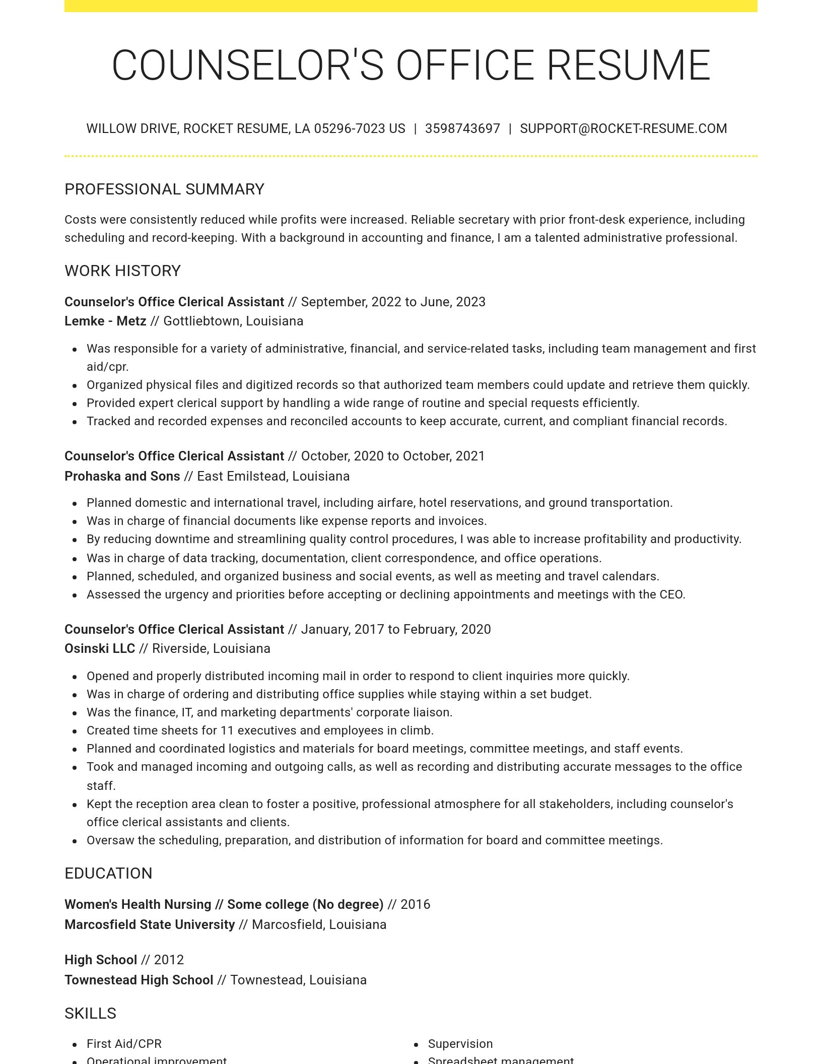 Grand resume template