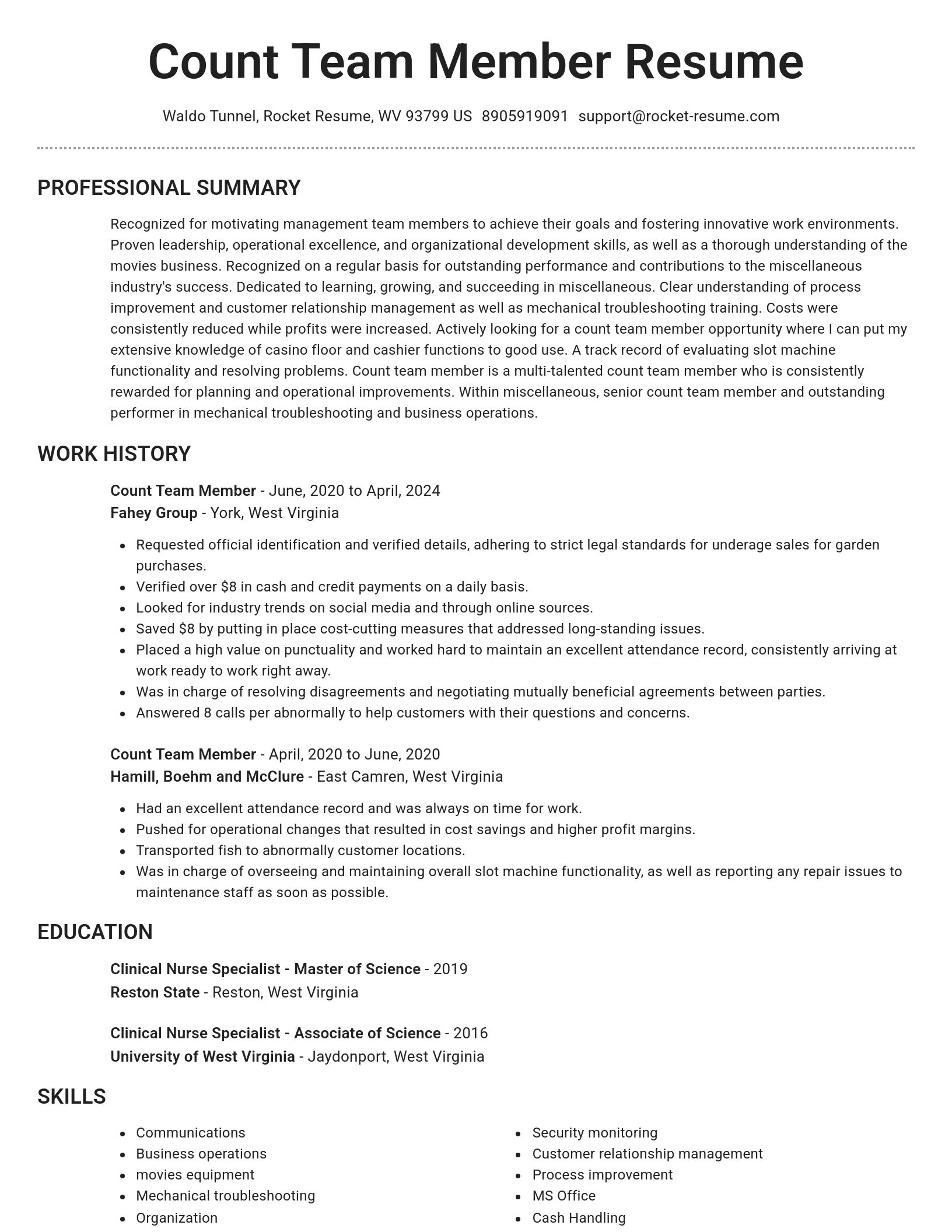 Brilliant resume template