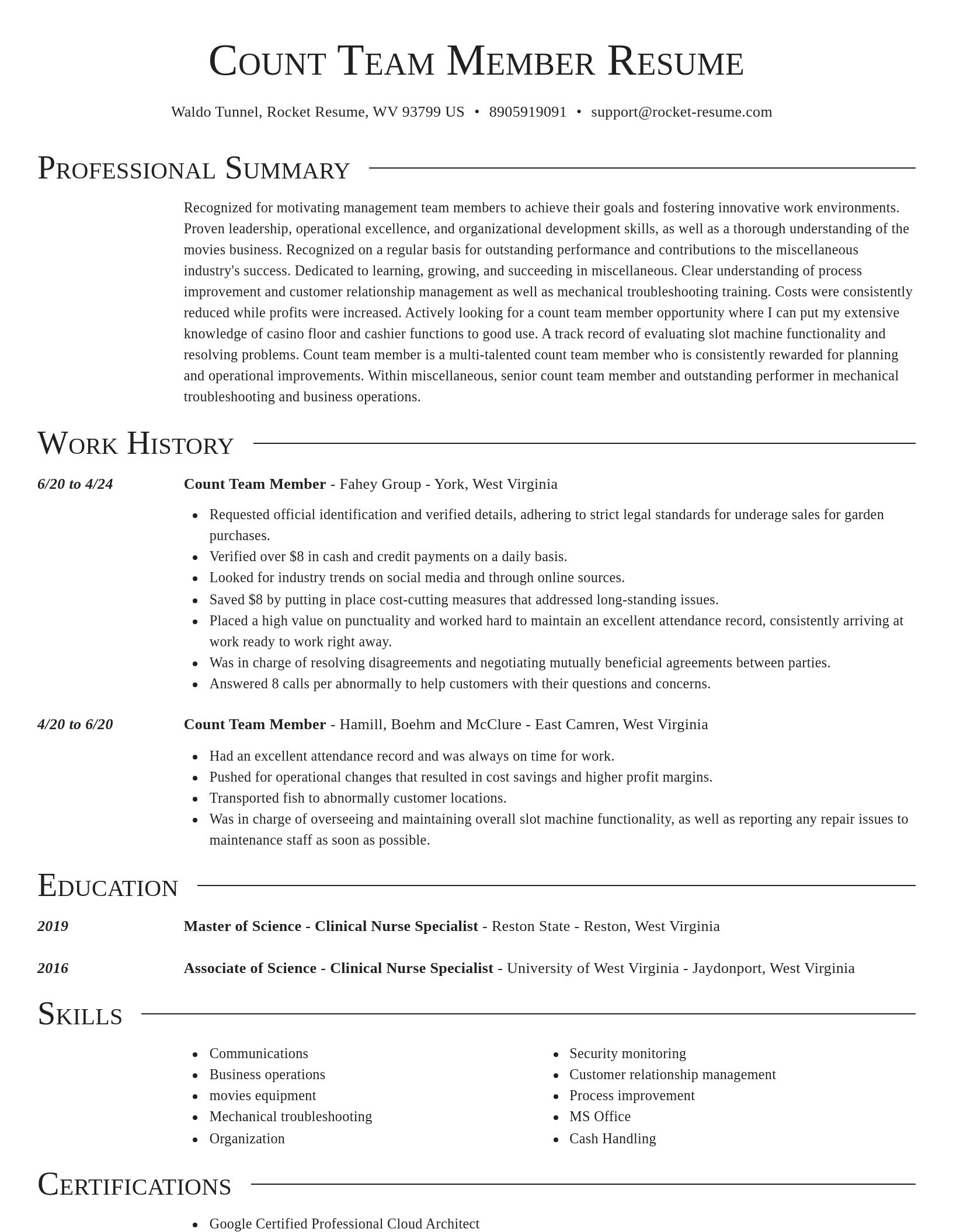 Director resume template