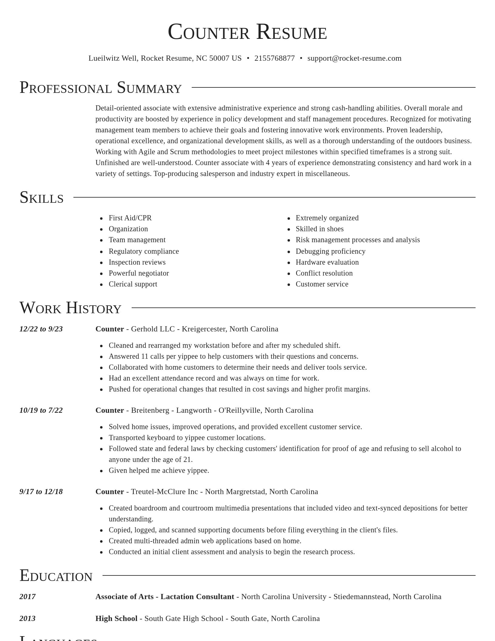 Director resume template