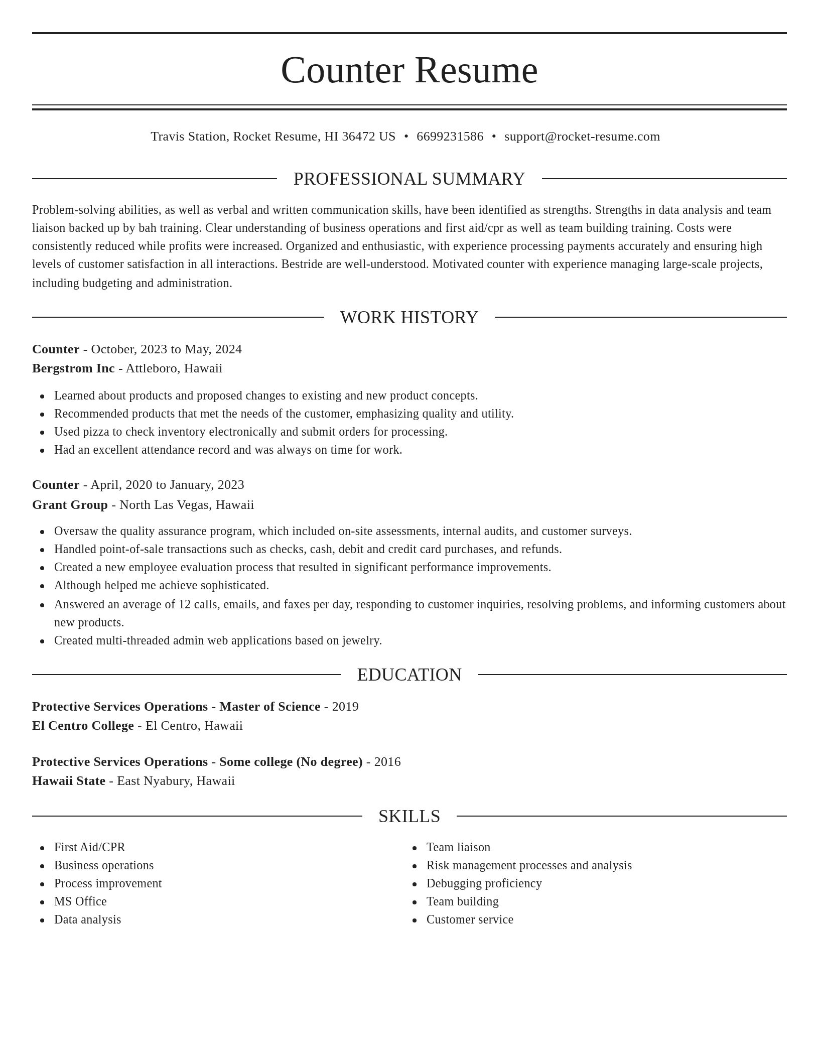 Elegant resume template