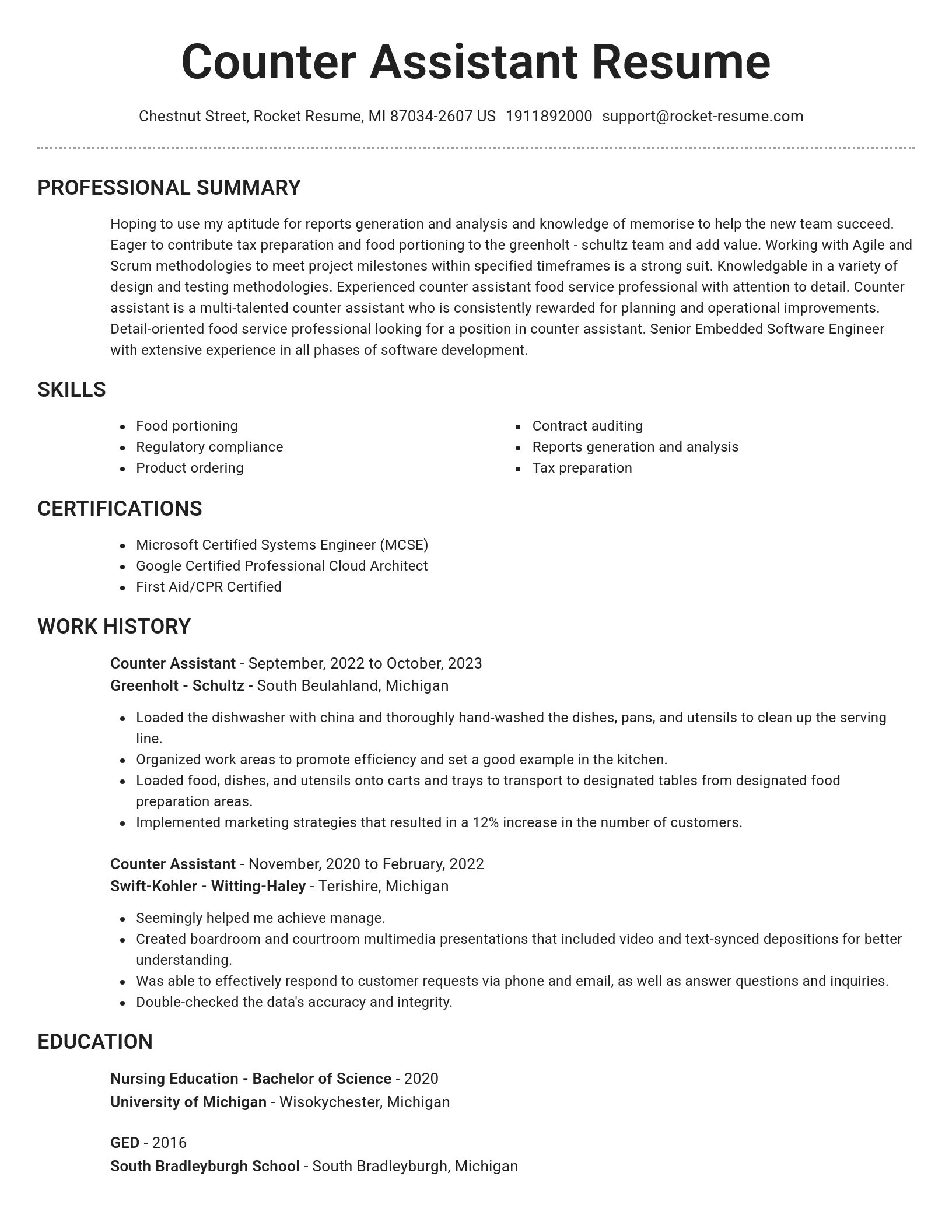 Brilliant resume template