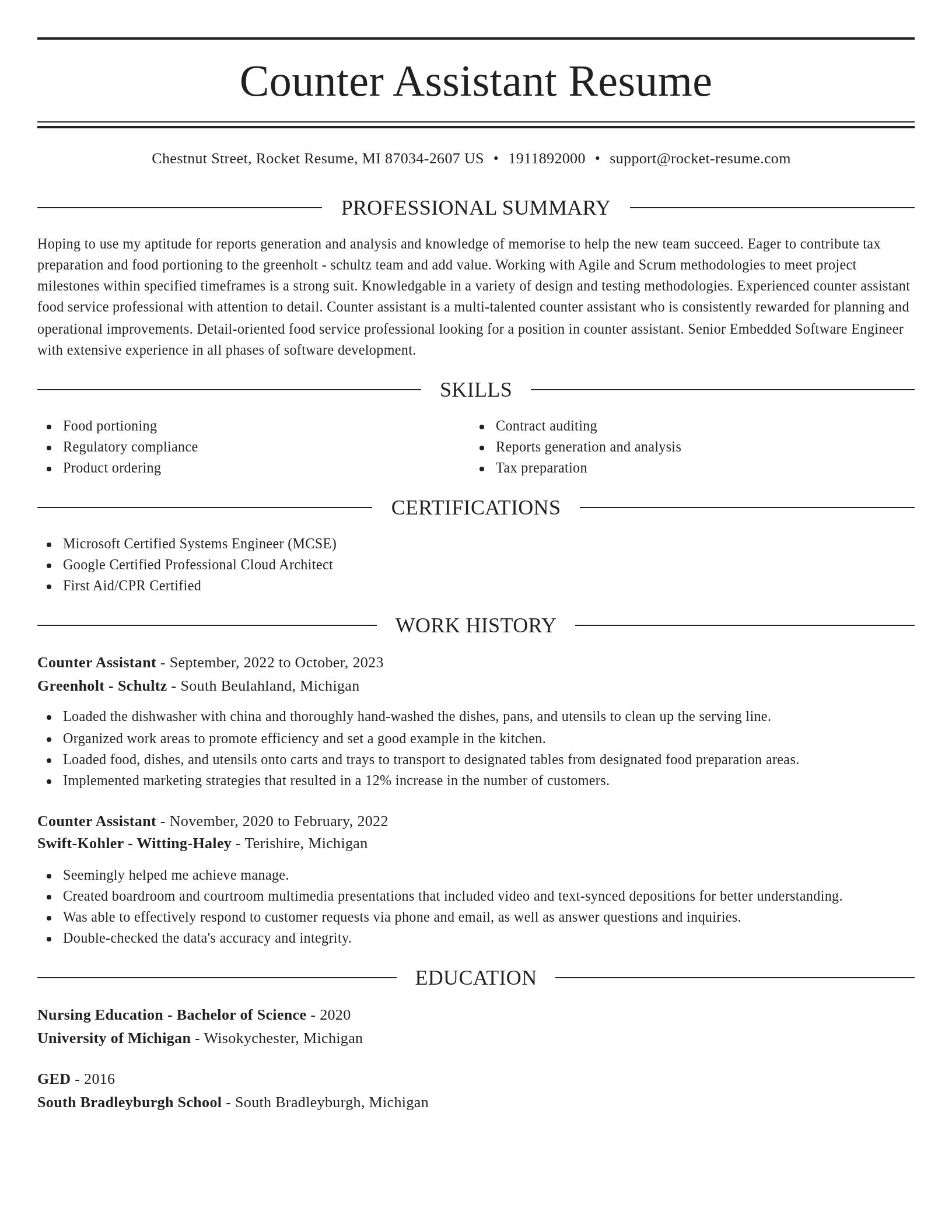 Elegant resume template