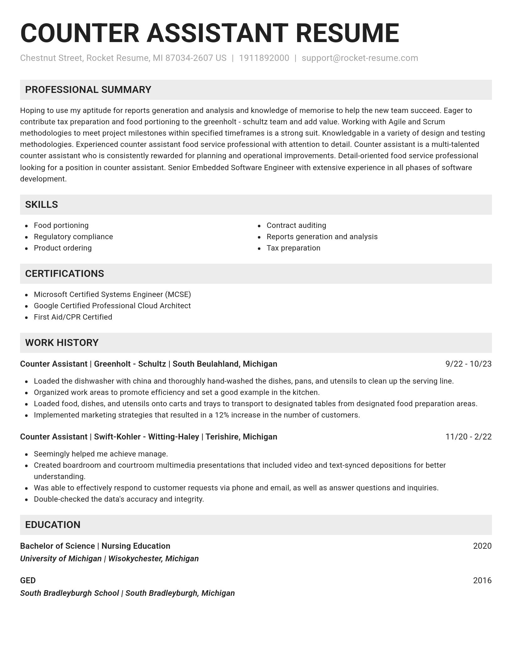 Genius resume template